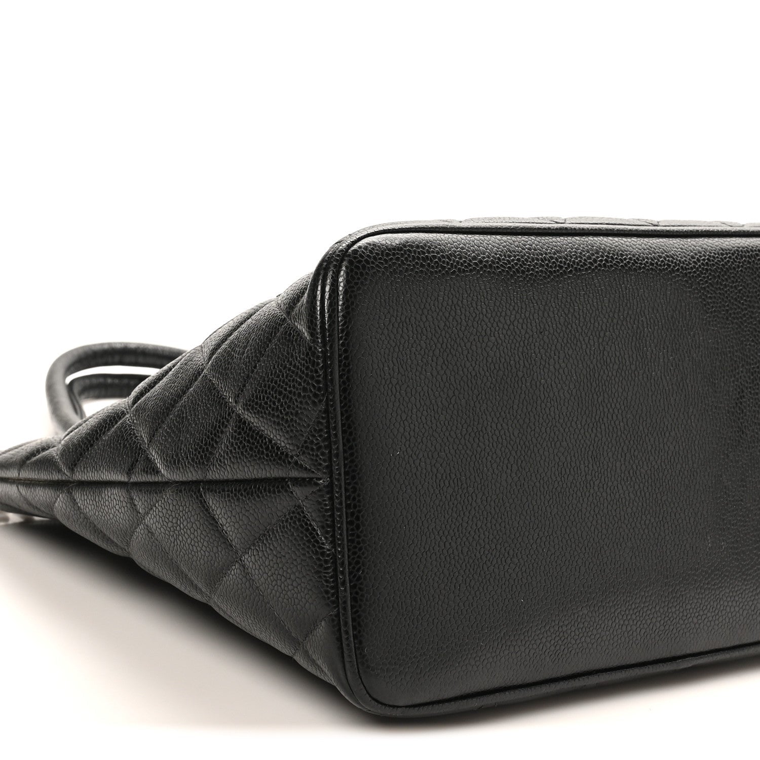 Caviar Quilted Medallion Tote Black
