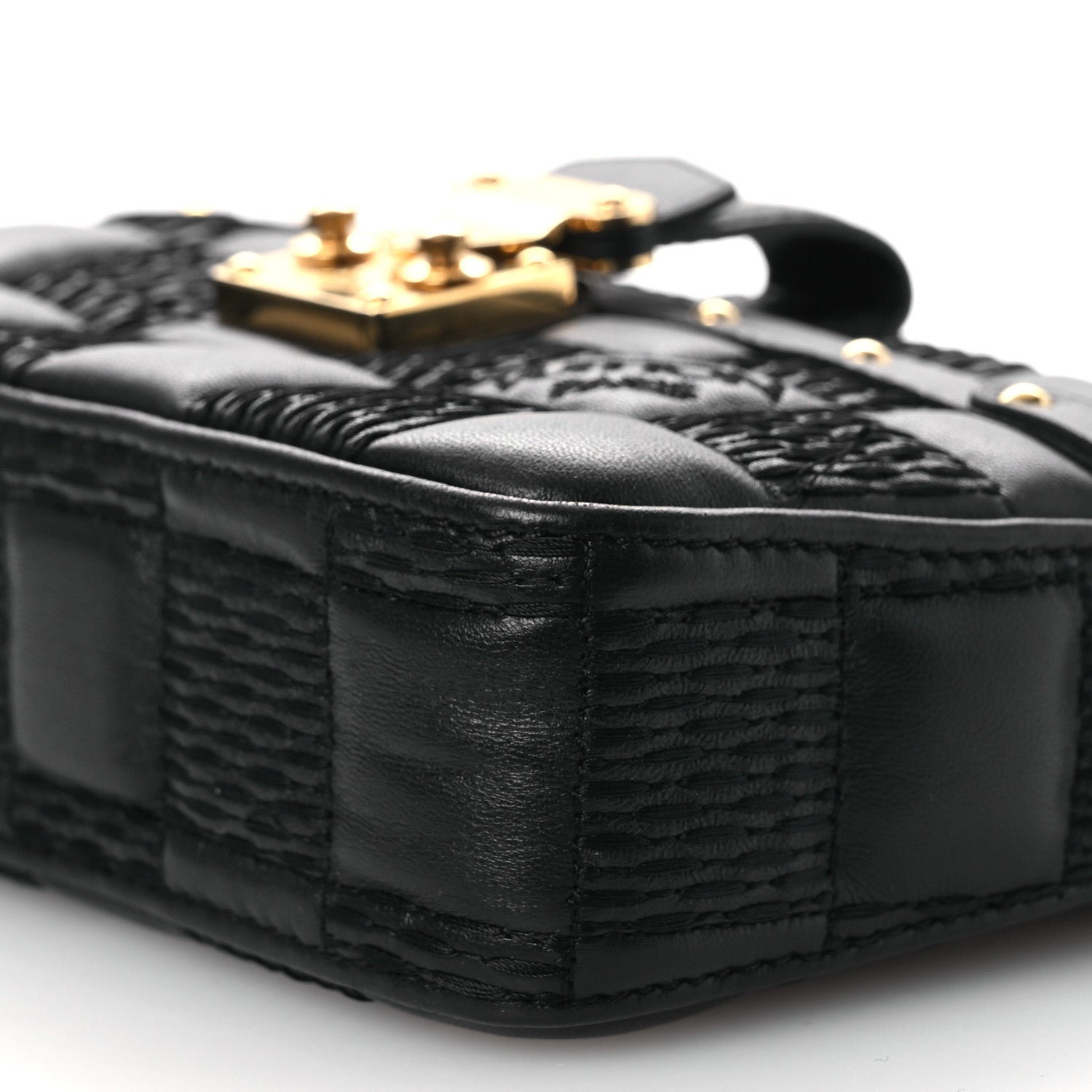 Damier Quilt Lambskin Troca Pochette Black