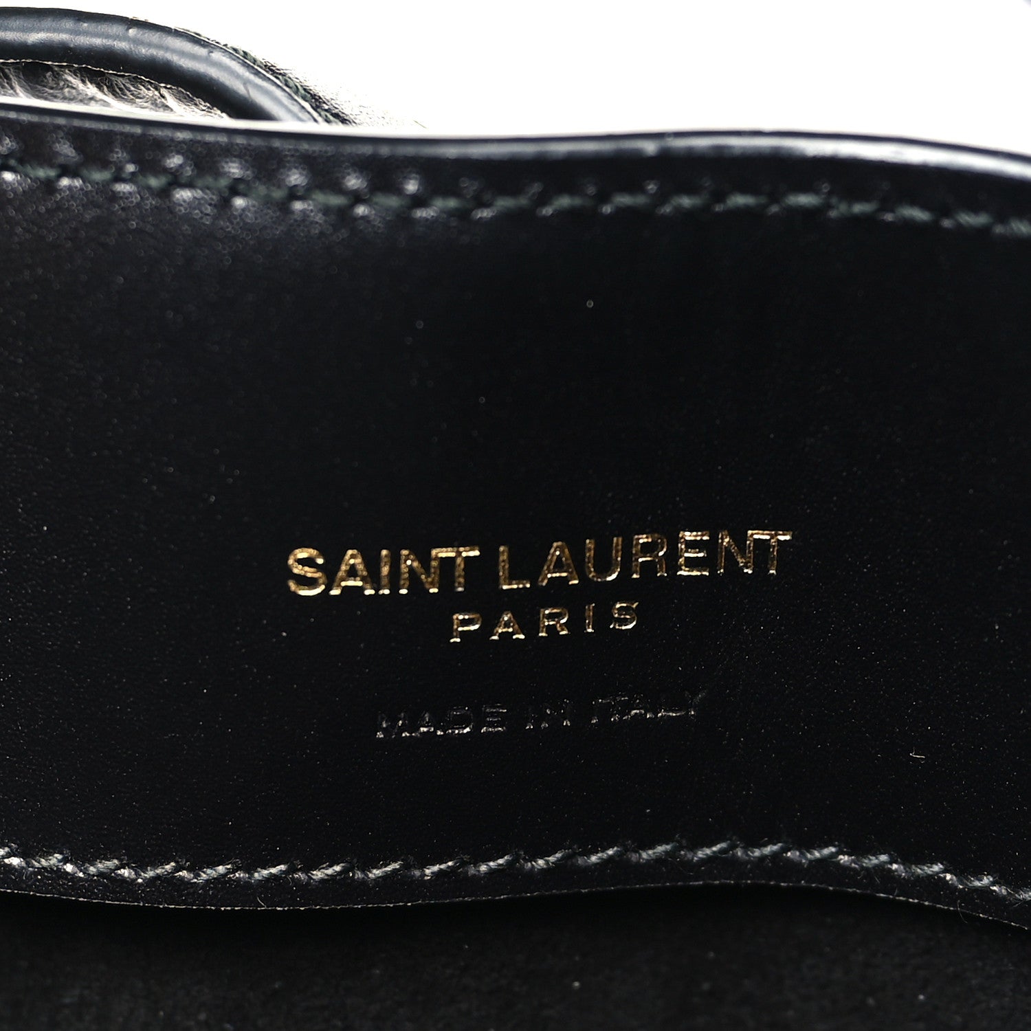 Shiny Calfskin Le 37 Mini Bucket Bag Black