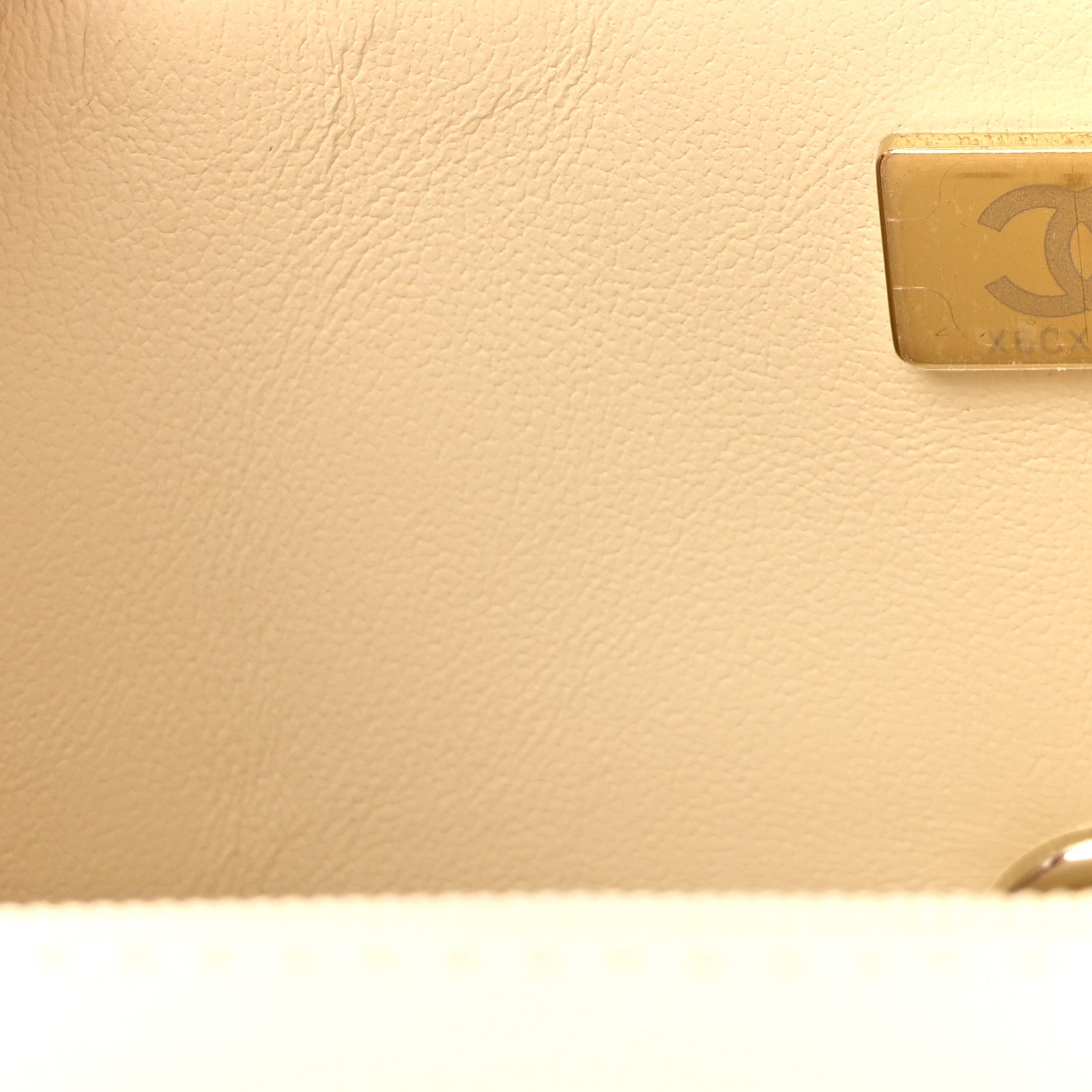 Tweed Quilted Mini Rectangular Flap Off White