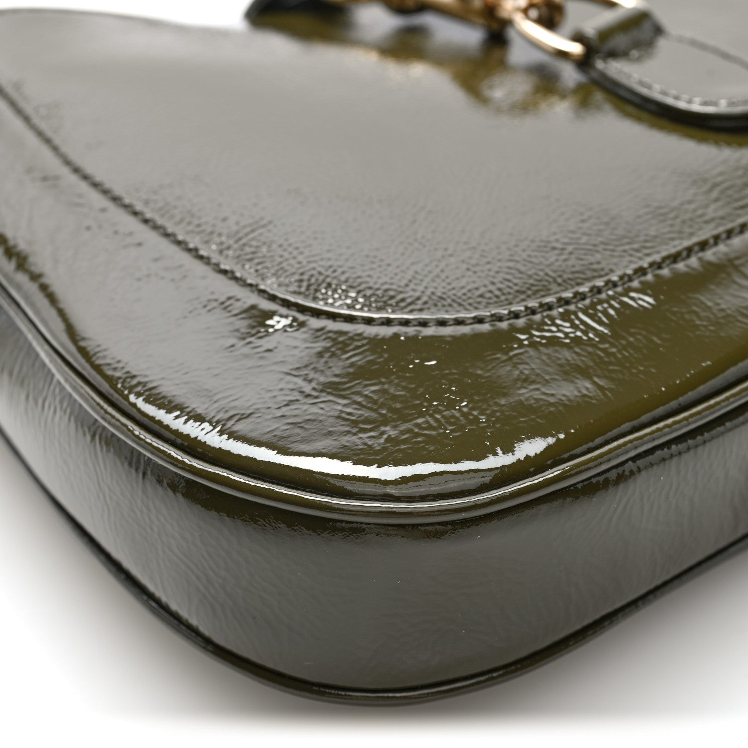 Patent Calfskin Small Jackie Shoulder Bag Luscious Green