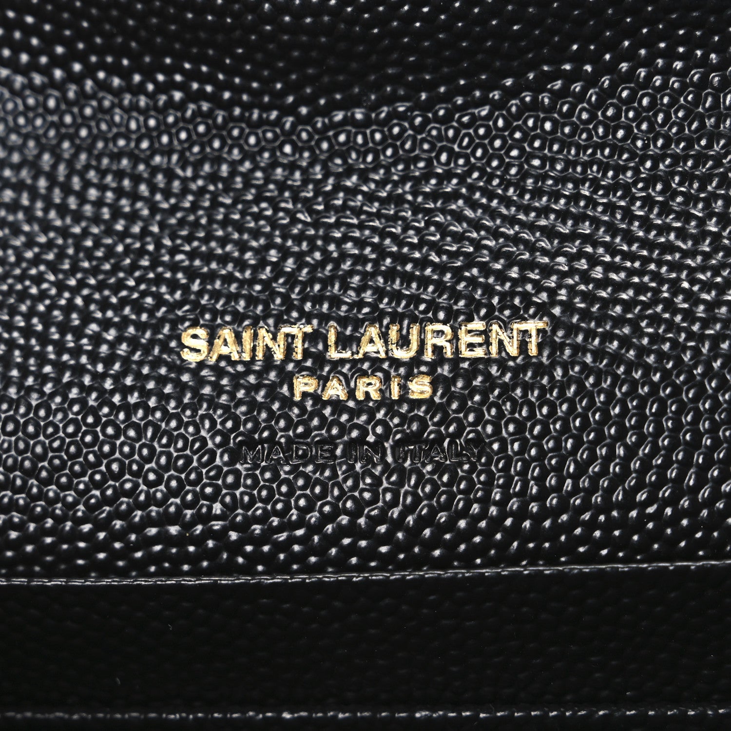 Grain De Poudre Matelasse Chevron Small Monogram Envelope Wallet Black