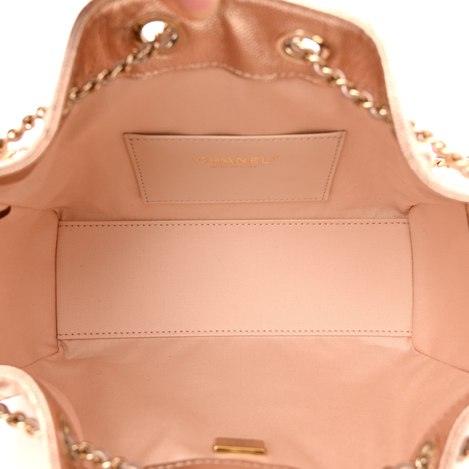 Metallic Caviar Quilted Mini Chanel 25 Handbag Copper