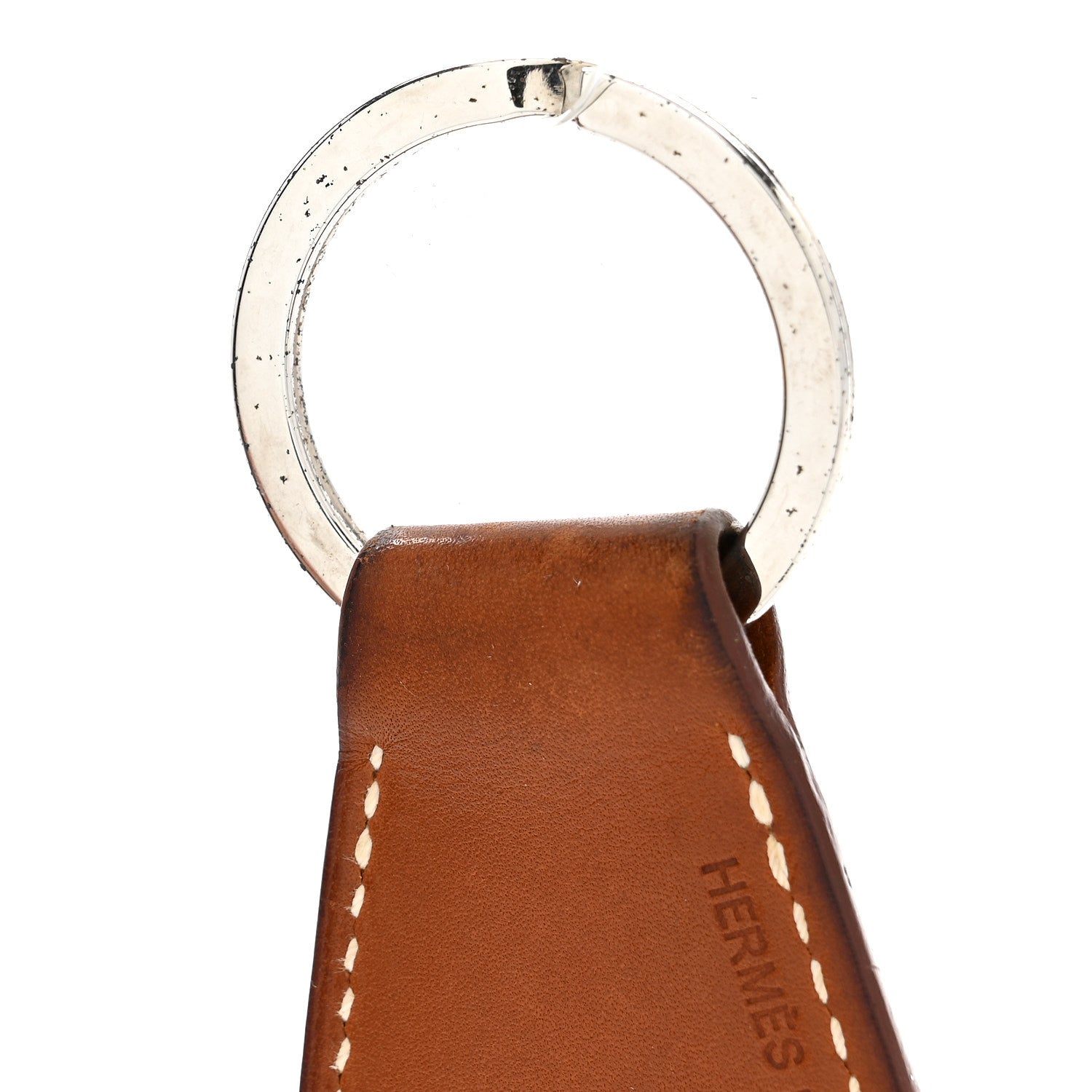 Barenia Palladium Superlucky Key Ring Fauve