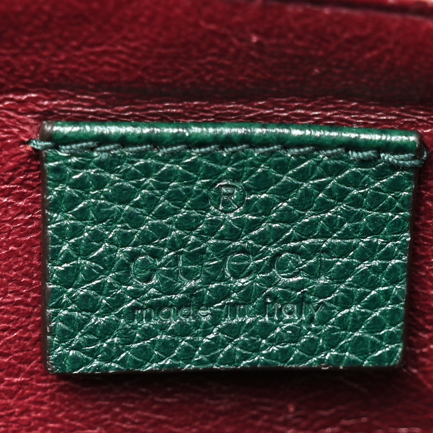Grainy Calfskin Small Zumi Top Handle Bag Vintage Green