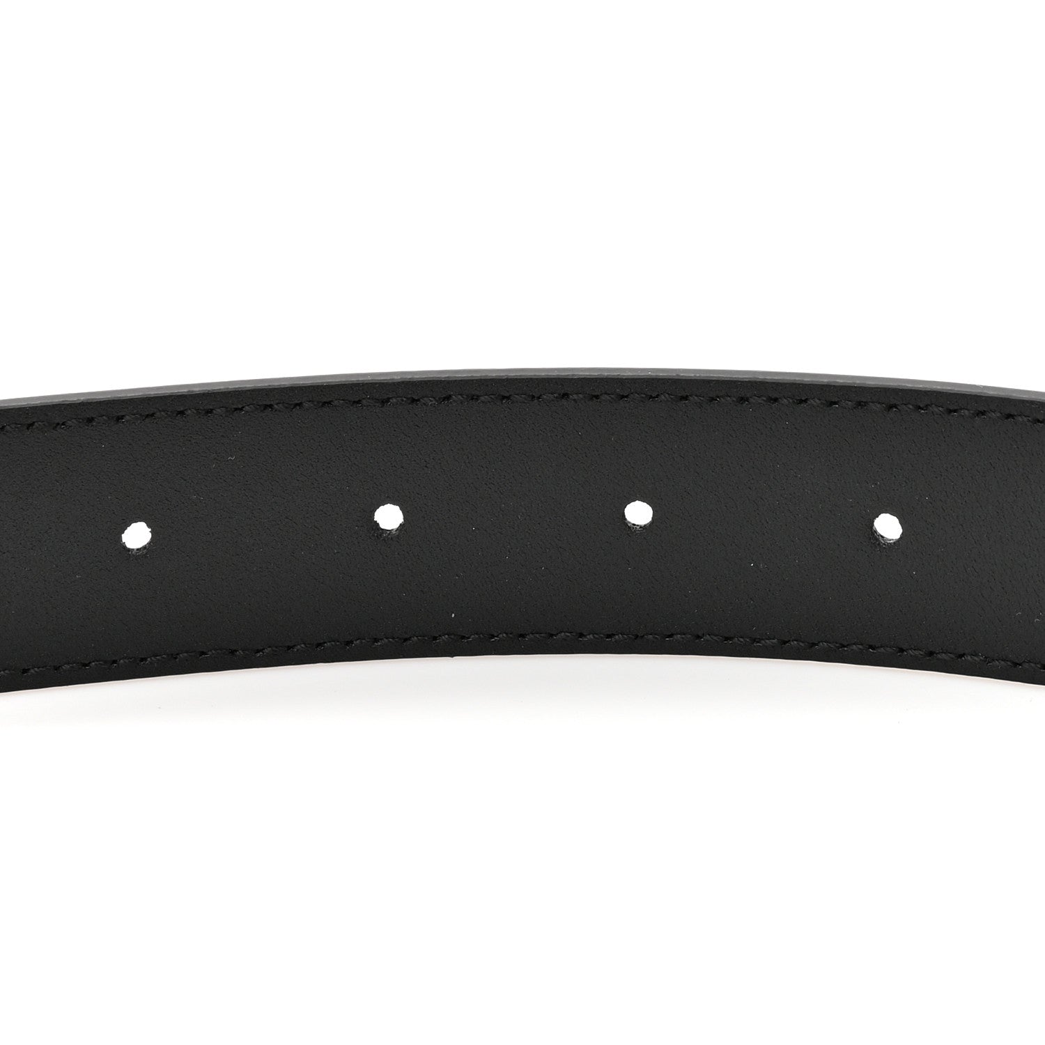 Plutone Calfskin Plaque Interlocking G 30mm Belt 95 38 Black