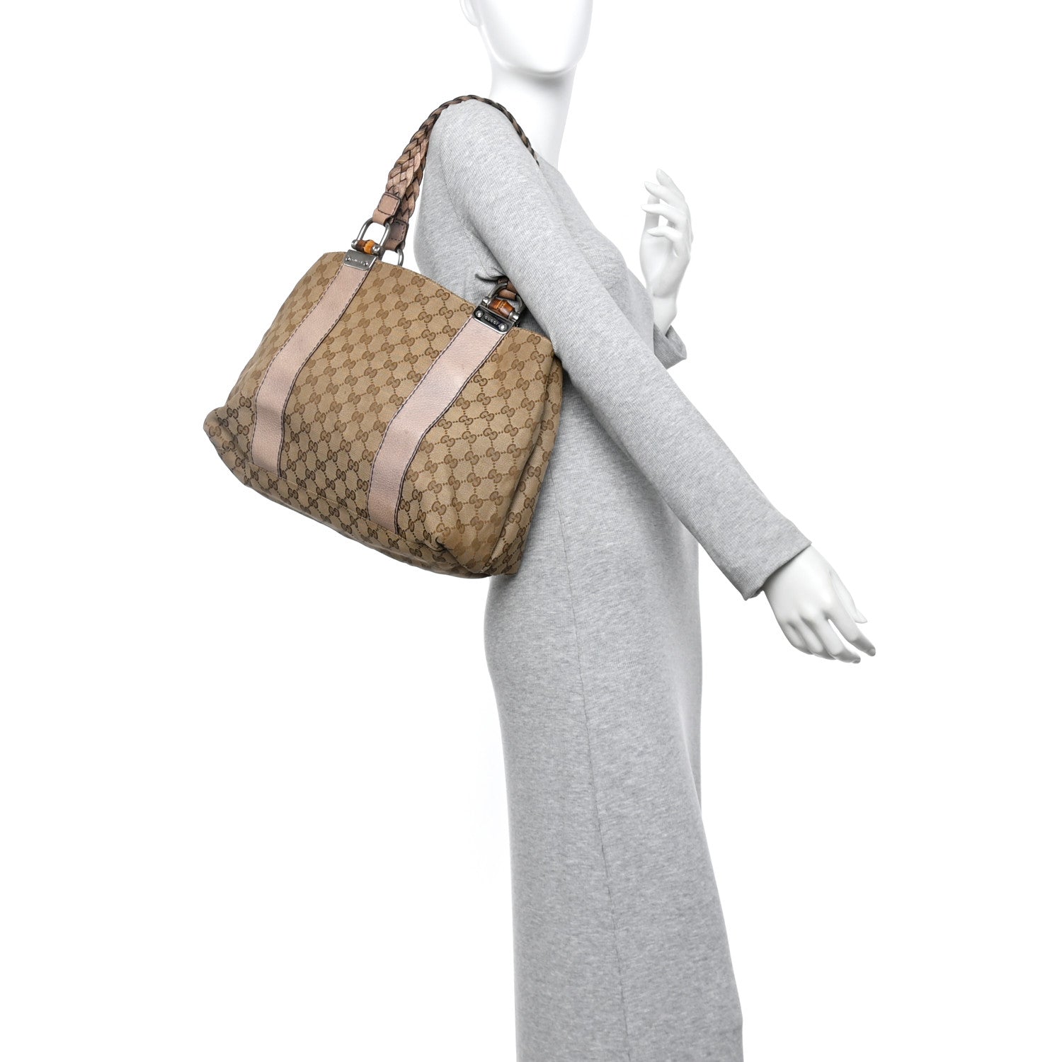 Monogram Medium Bamboo Bar Tote Blue