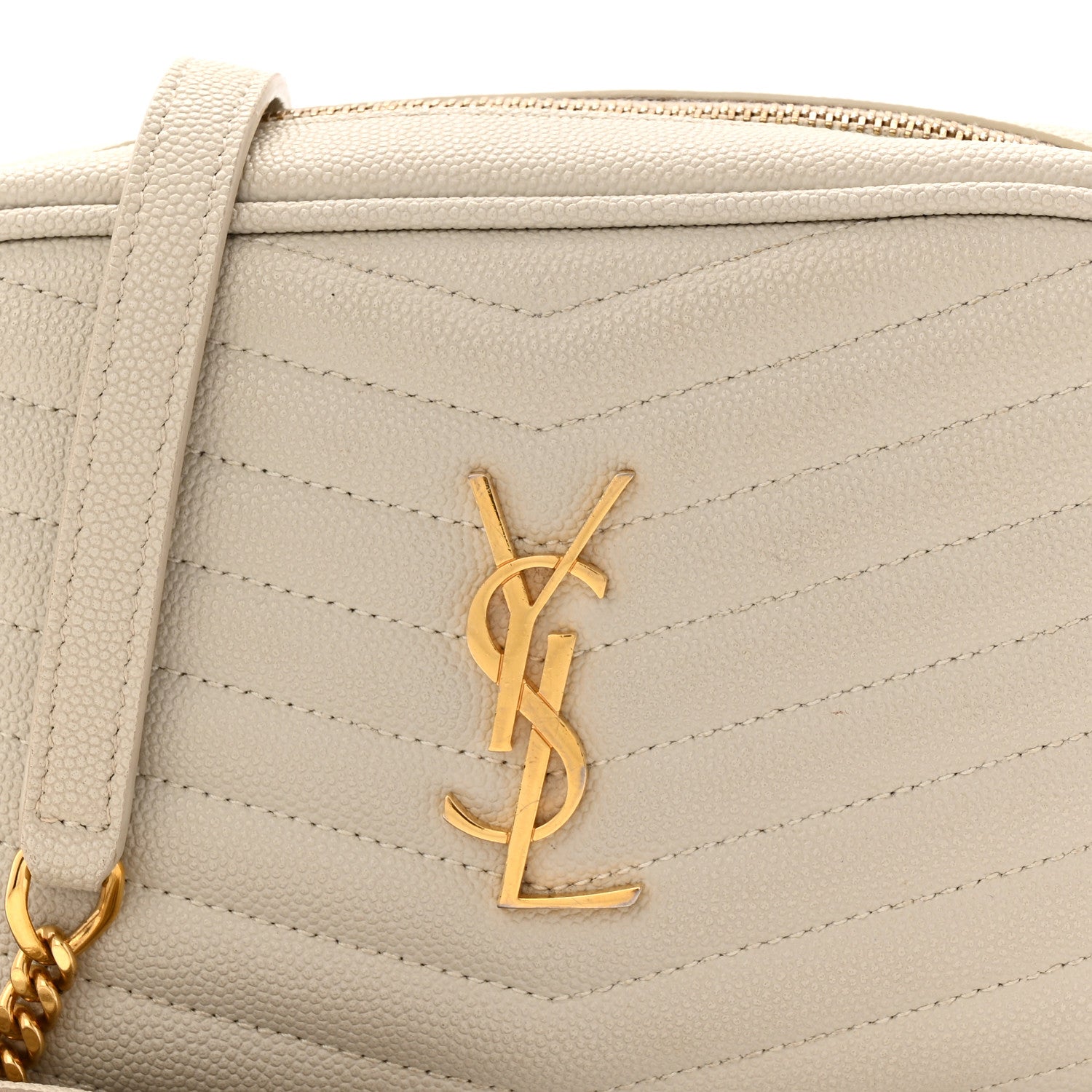 Grain De Poudre Matelasse Monogram Mini Lou Camera Bag Crema Soft