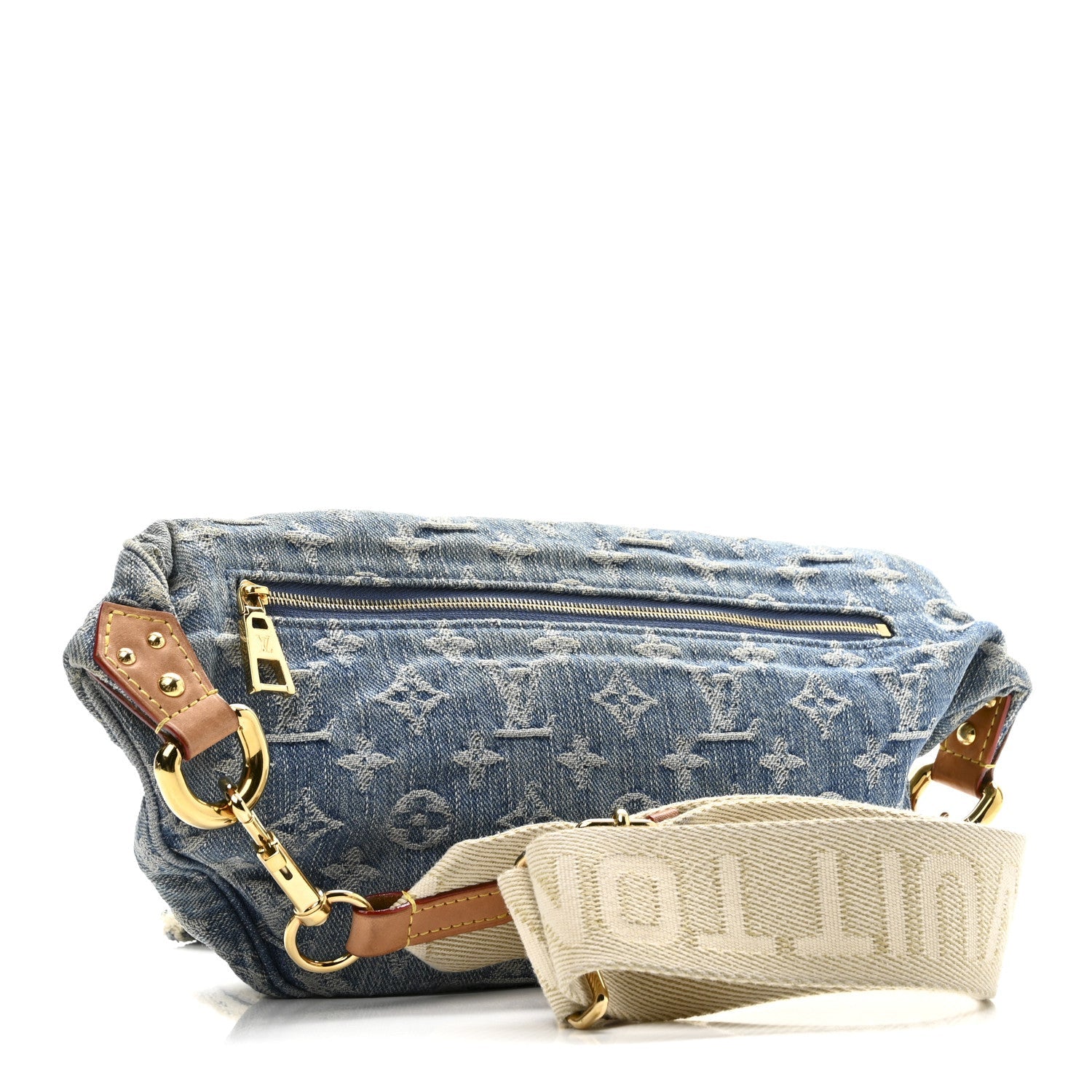 Monogram Denim High Rise Bumbag Blue