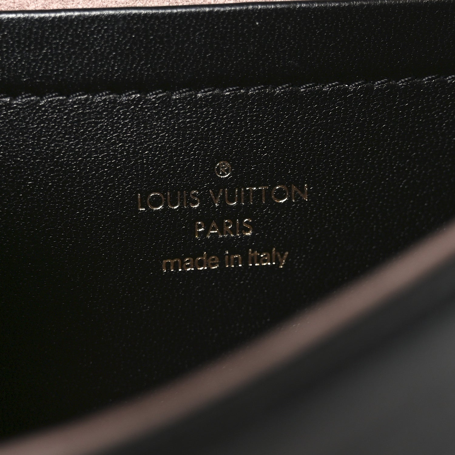 Lambskin Embossed Monogram Pochette Coussin Black