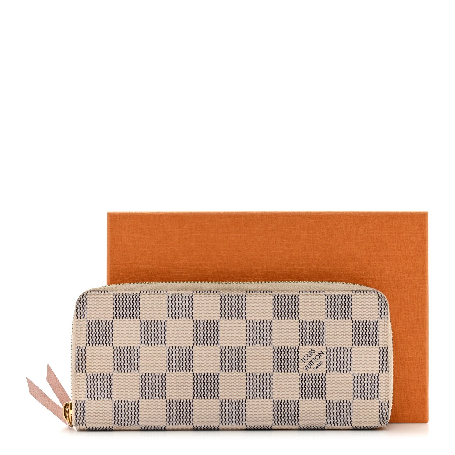 Damier Azur Clemence Wallet Rose Ballerine