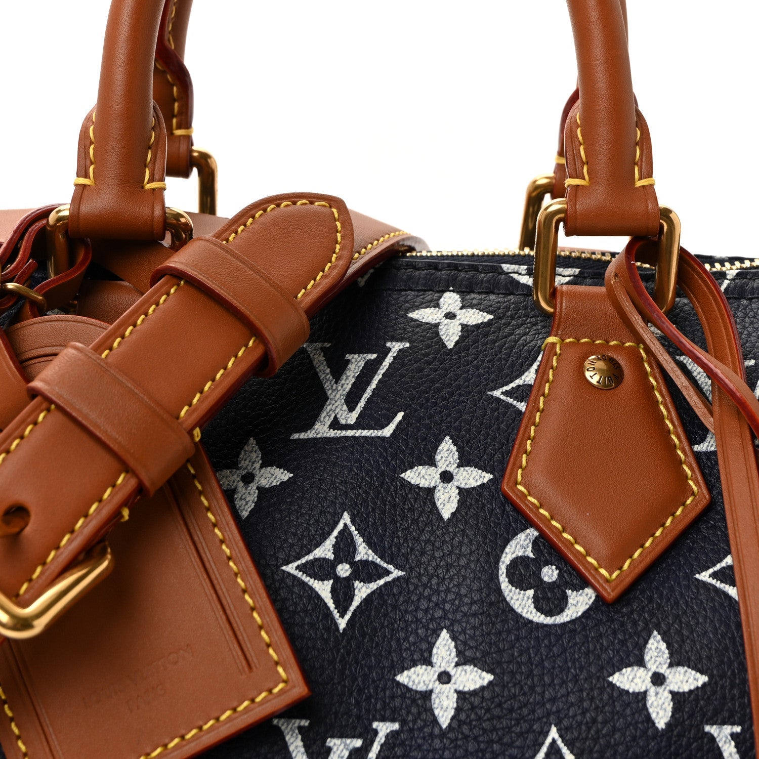 Calfskin Monogram Speedy P9 Bandouliere 25 Indigo