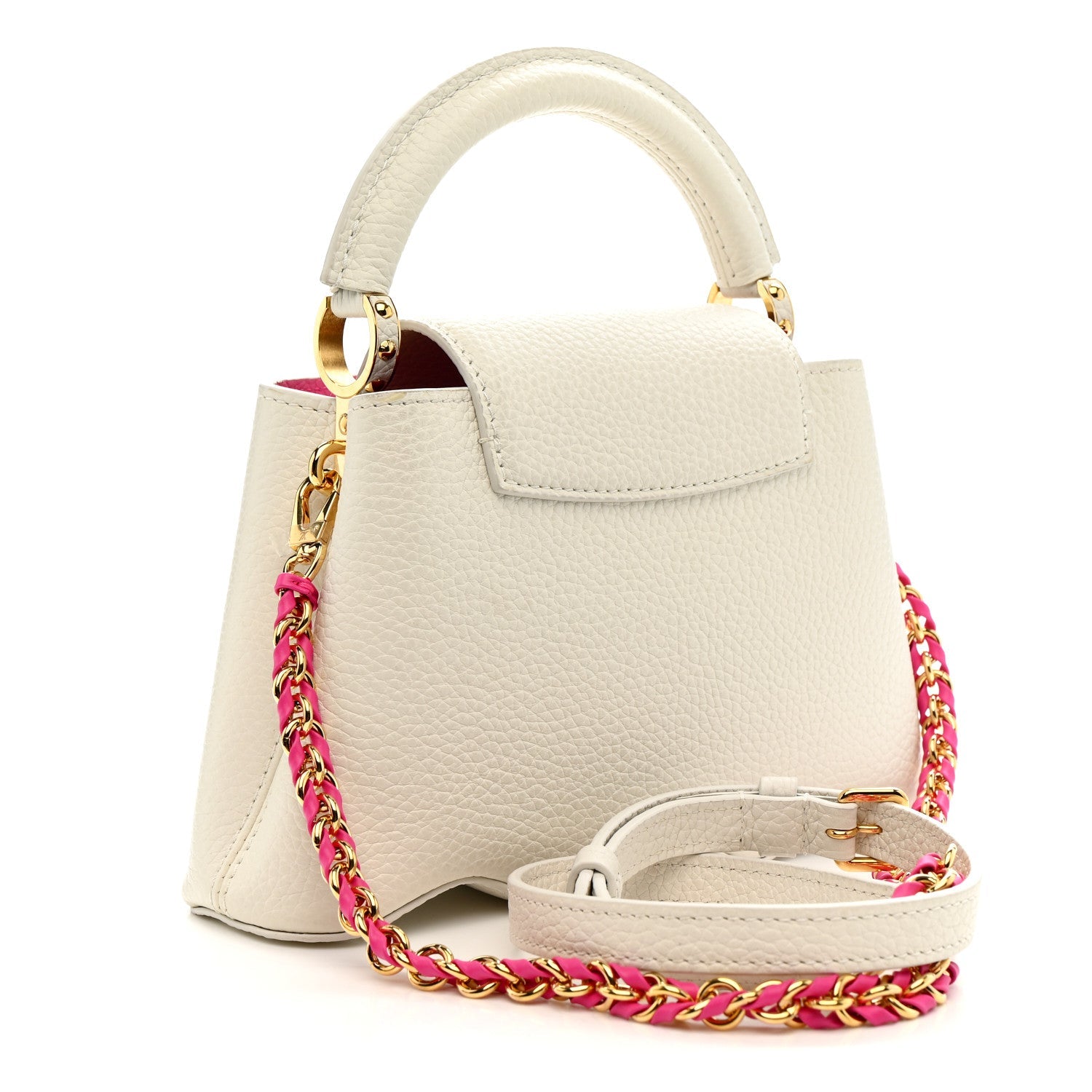 Taurillon Capucines Capushell Mini White