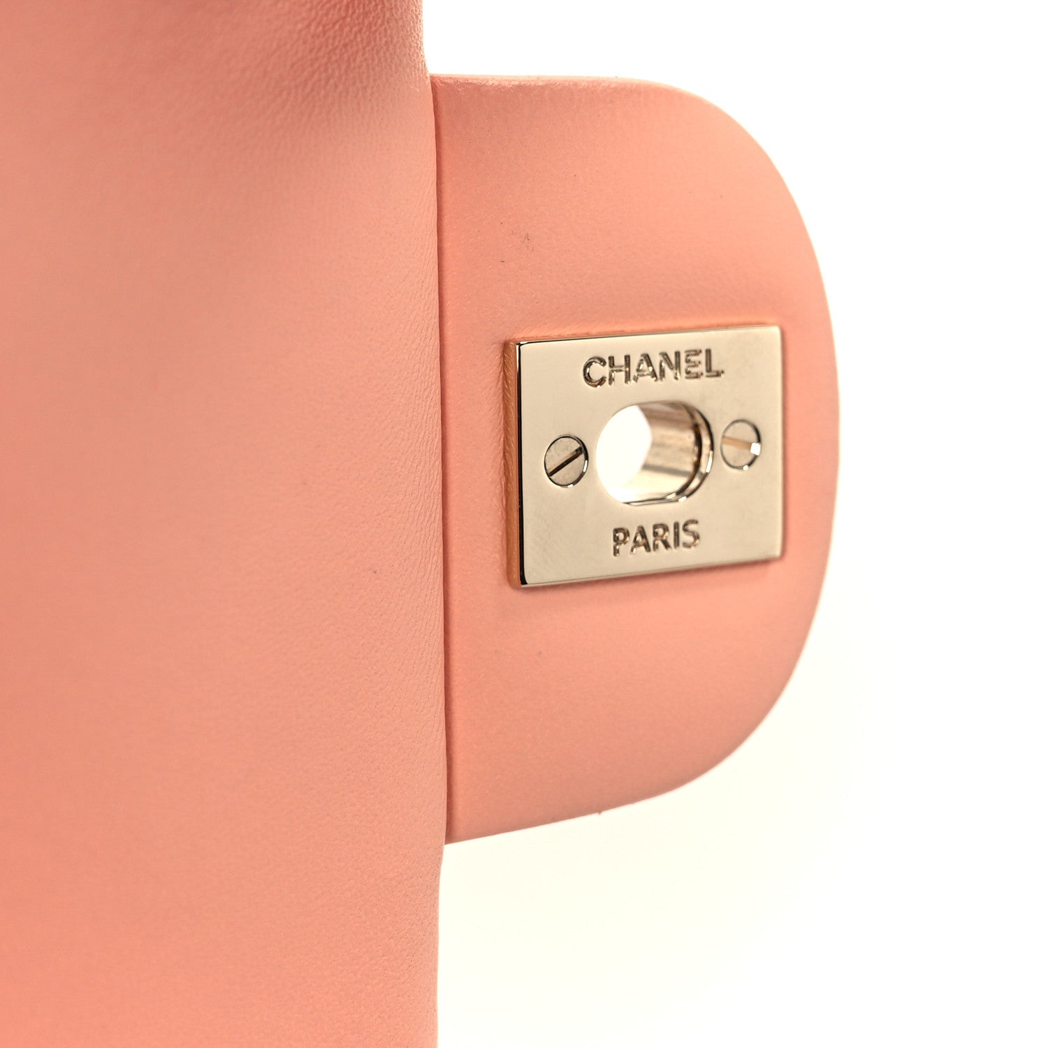 Lambskin Quilted Mini Square Flap Light Pink