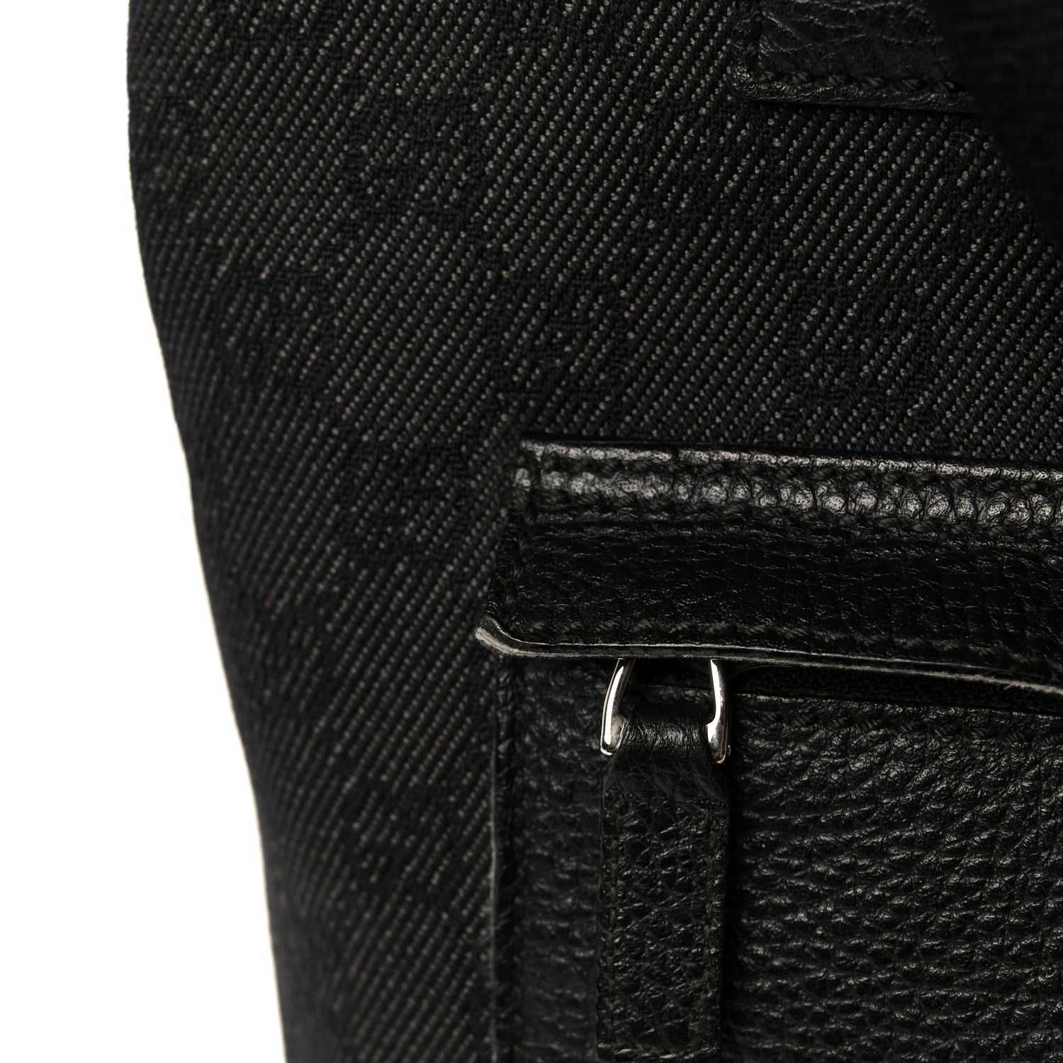 Denim Monogram Tote Bag Black