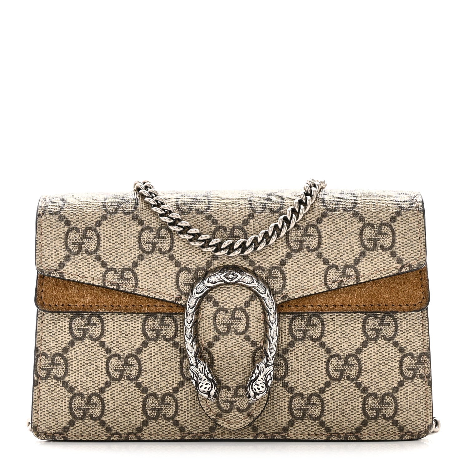 GG Supreme Monogram Super Mini Dionysus Shoulder Bag Taupe