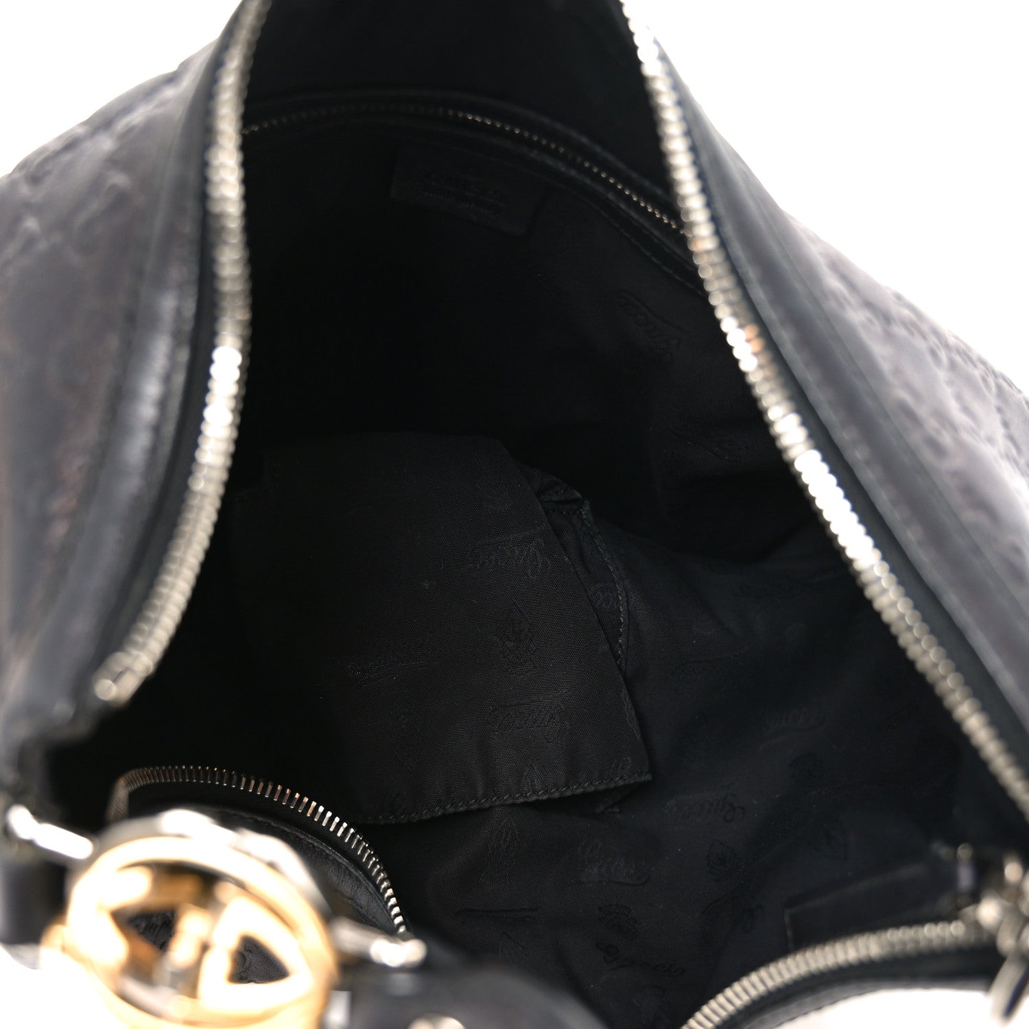 Guccissima Medium GG Twins Hobo Black