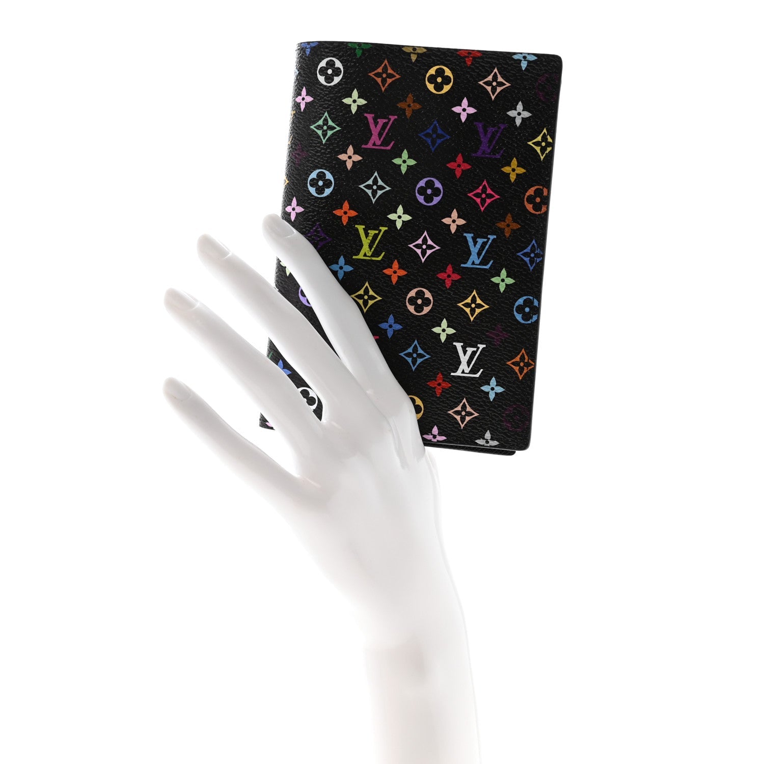 LV X TM Monogram Multicolor Passport Cover Black