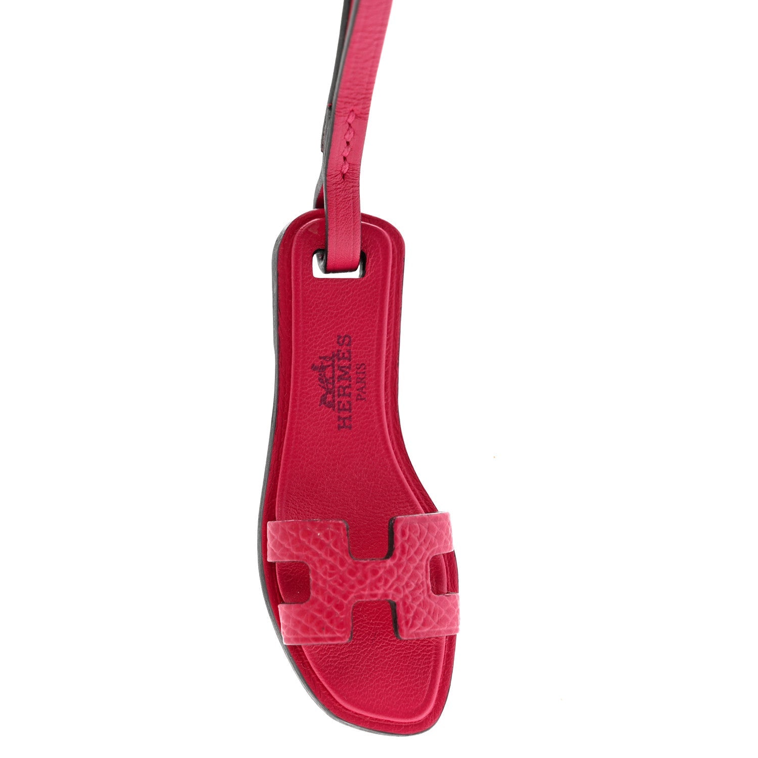 Epsom Butler Calfskin Hunter Oran Nano Bag Charm Rose Mexico