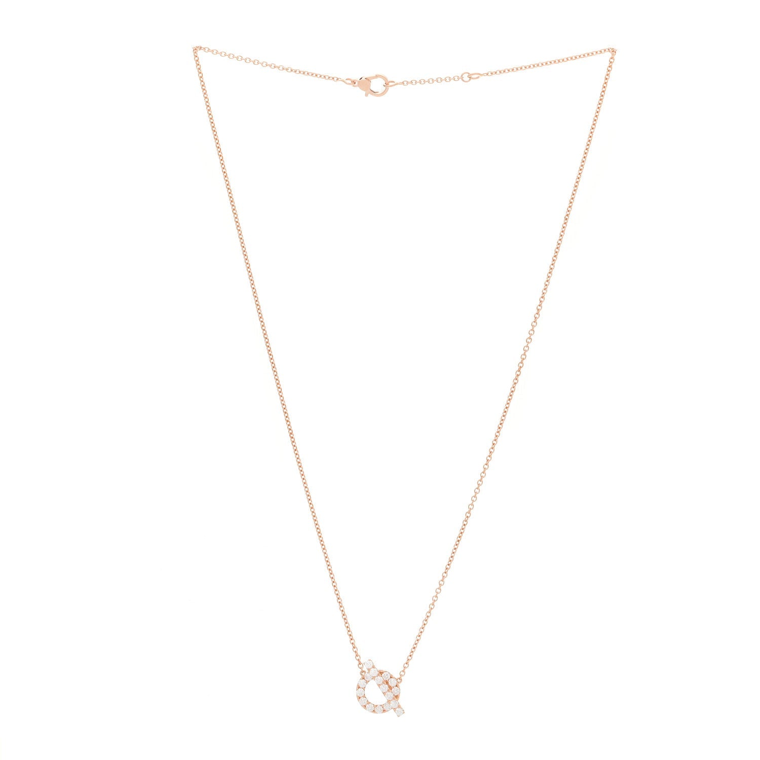 18K Rose Gold Diamond Finesse Pendant Necklace