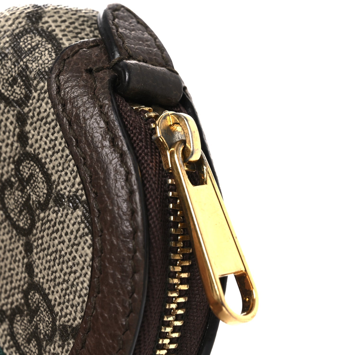 GG Supreme Monogram Web Ophidia Dome Key Pouch Beige New Acero