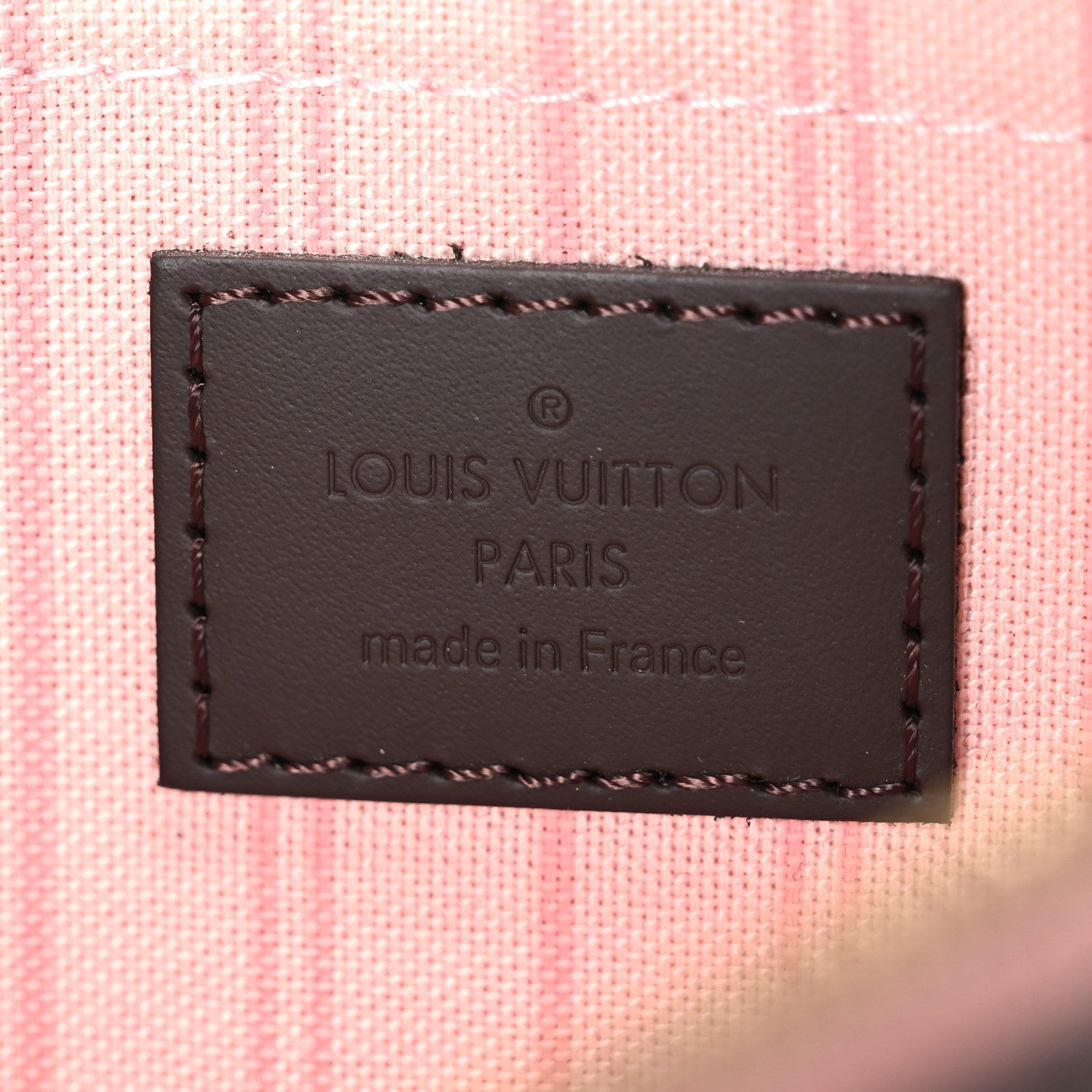 Damier Ebene Neverfull MM GM Pochette Rose Ballerine