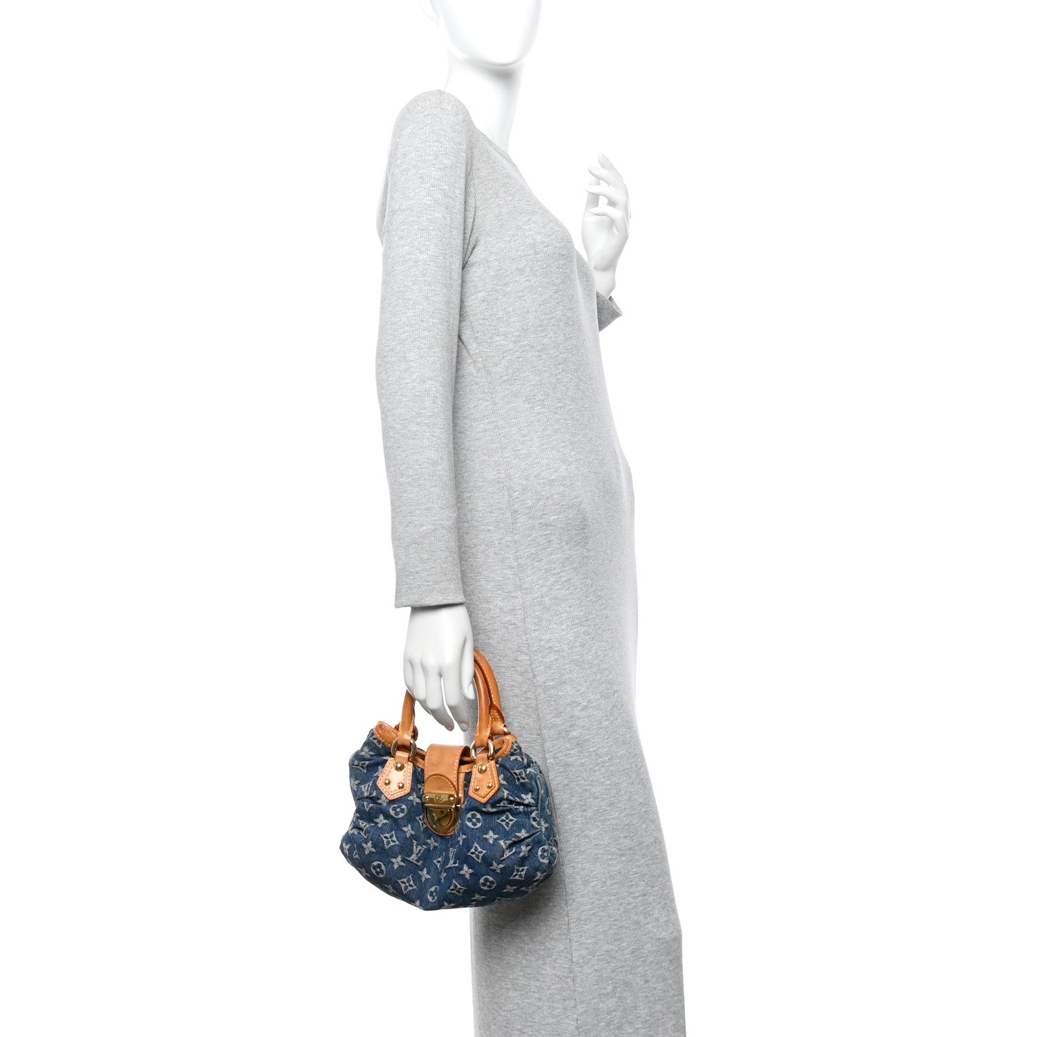 Monogram Denim Pleaty Blue