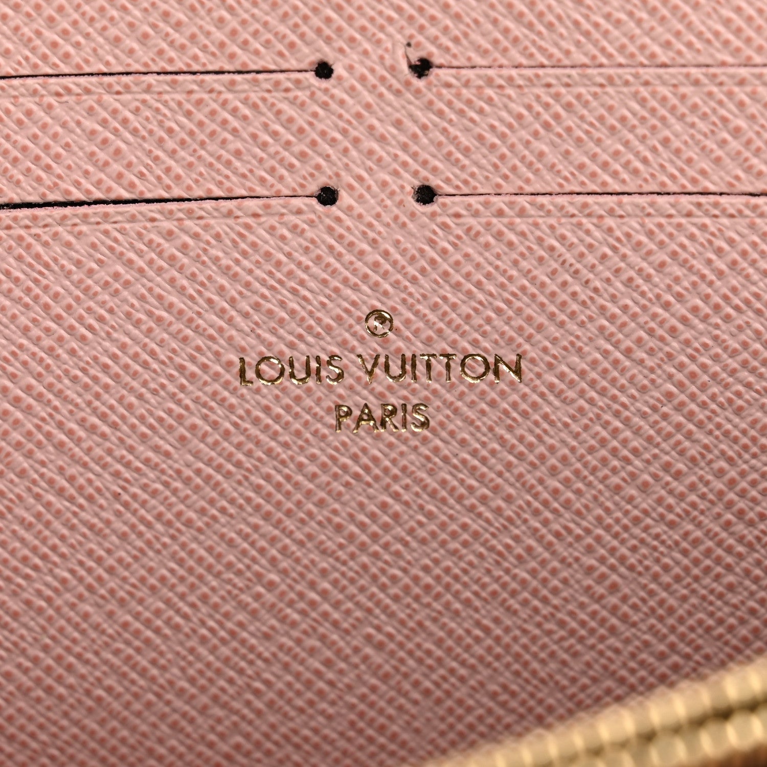 Monogram Clemence Wallet Rose Ballerine