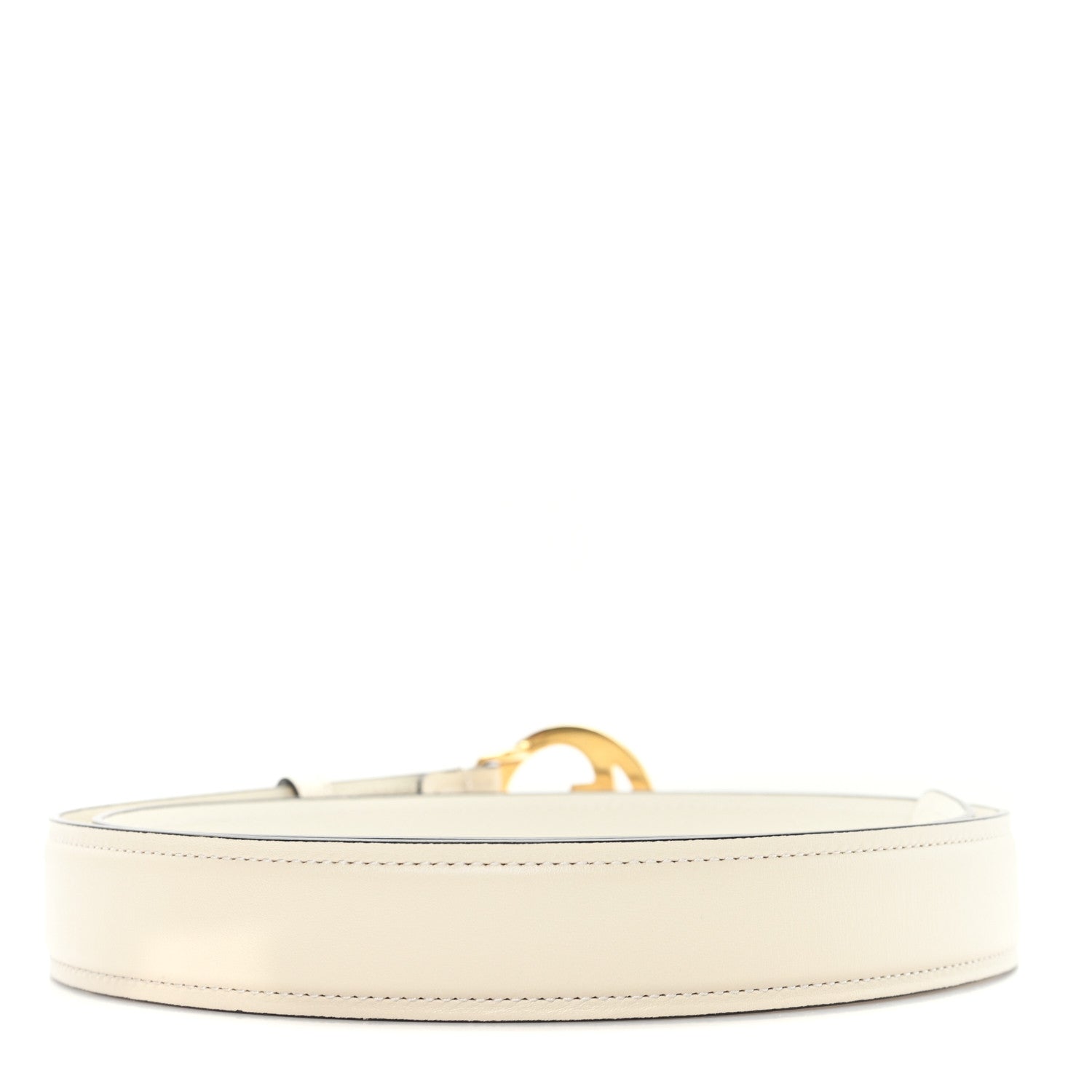 Ciny Lux Calfskin Blondie 30mm Belt 95 38 White