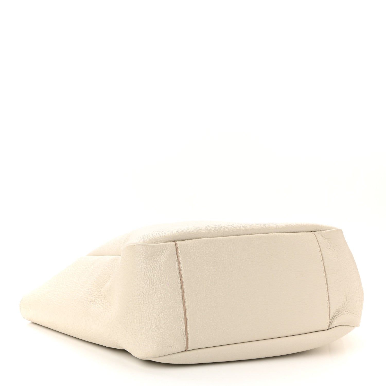 Grained Deerskin Bea Tote Blanc Vintage
