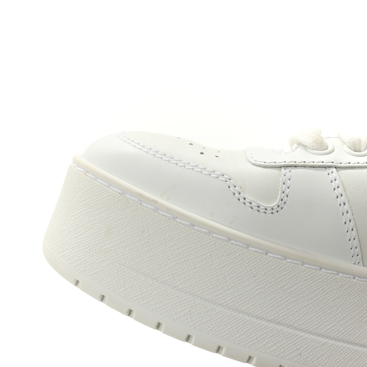Vitello Rois Triangle Womens Downtown Platform Low Top Sneakers 37 White