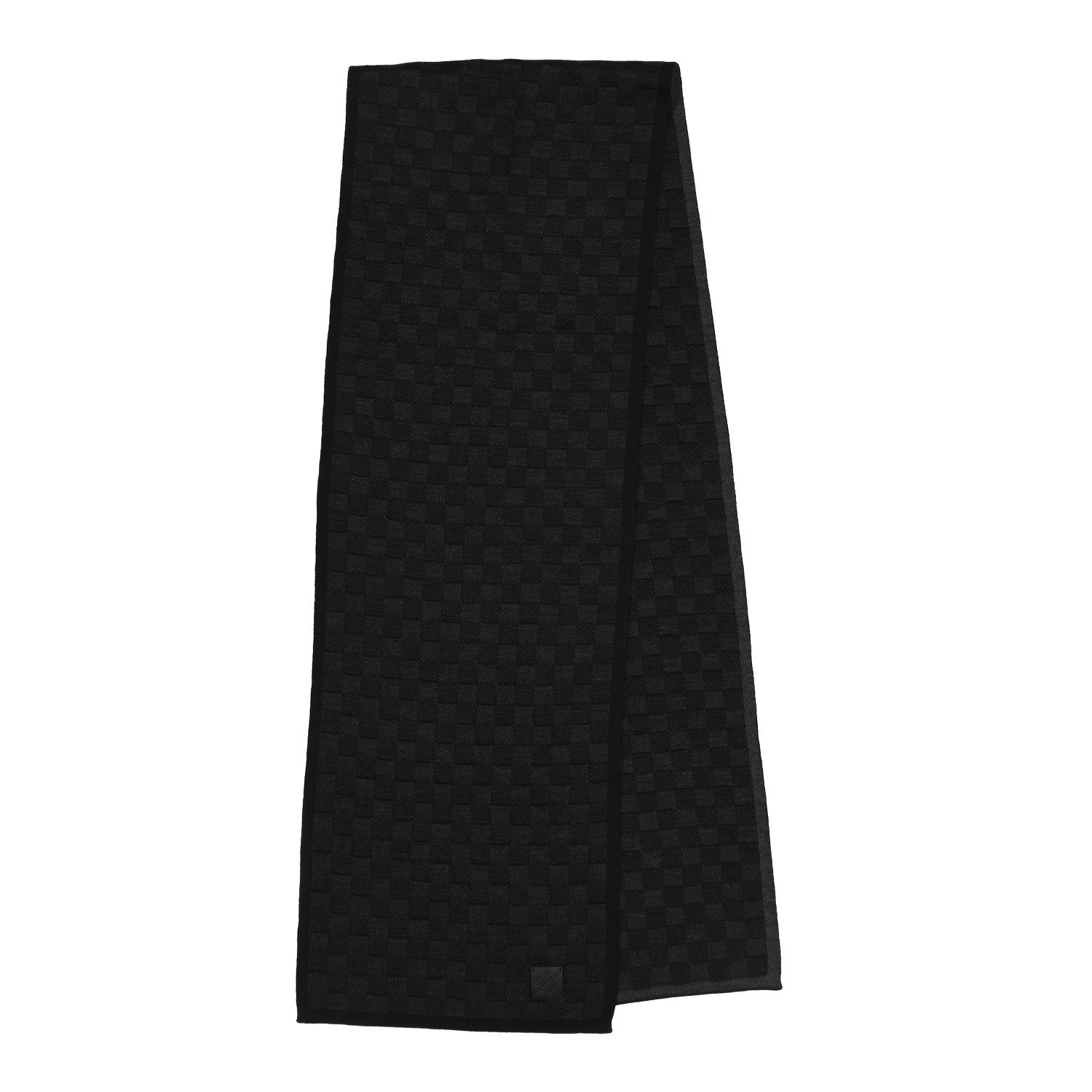 Wool Neo Petit Damier Scarf Anthracite