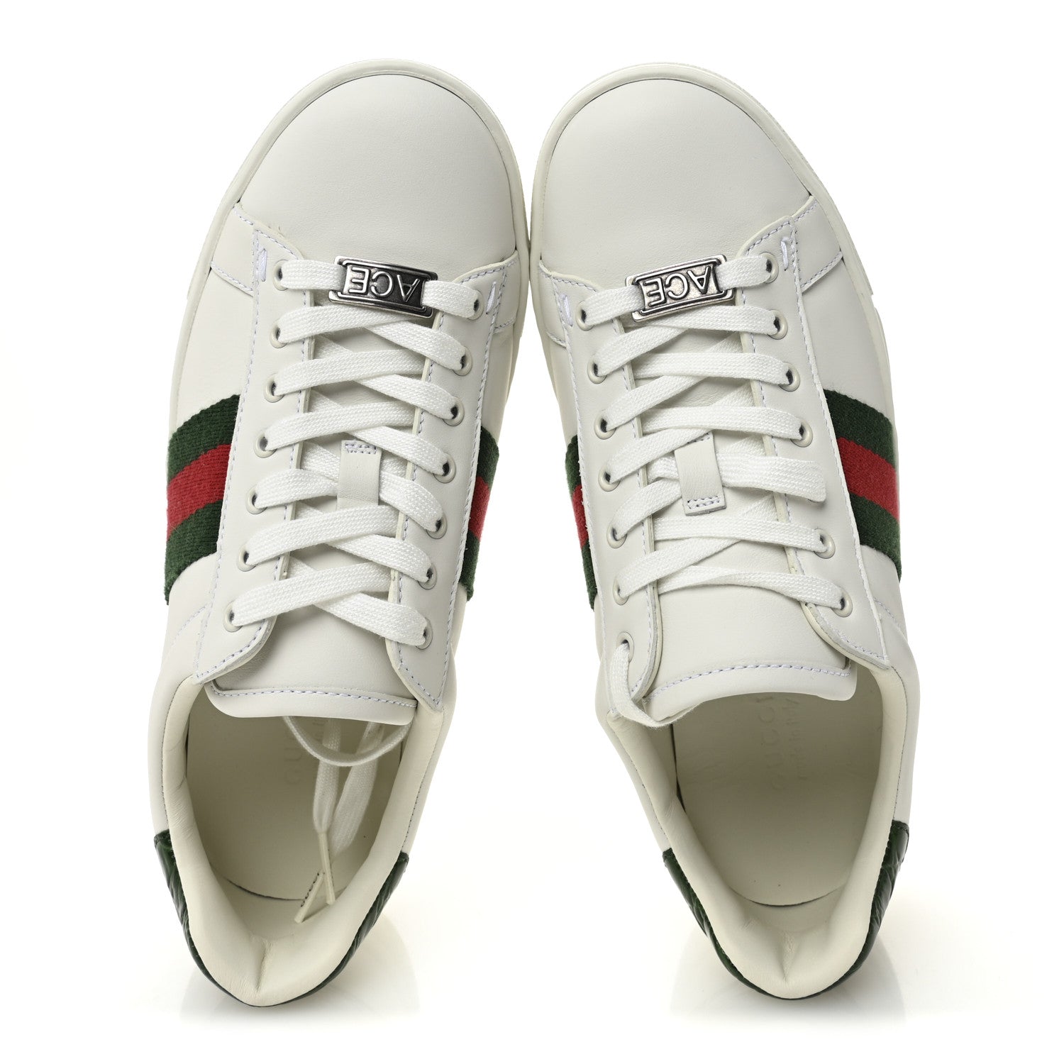 Ultralight Plume Calfskin Web Womens Ace Platform Sneakers 35.5 White