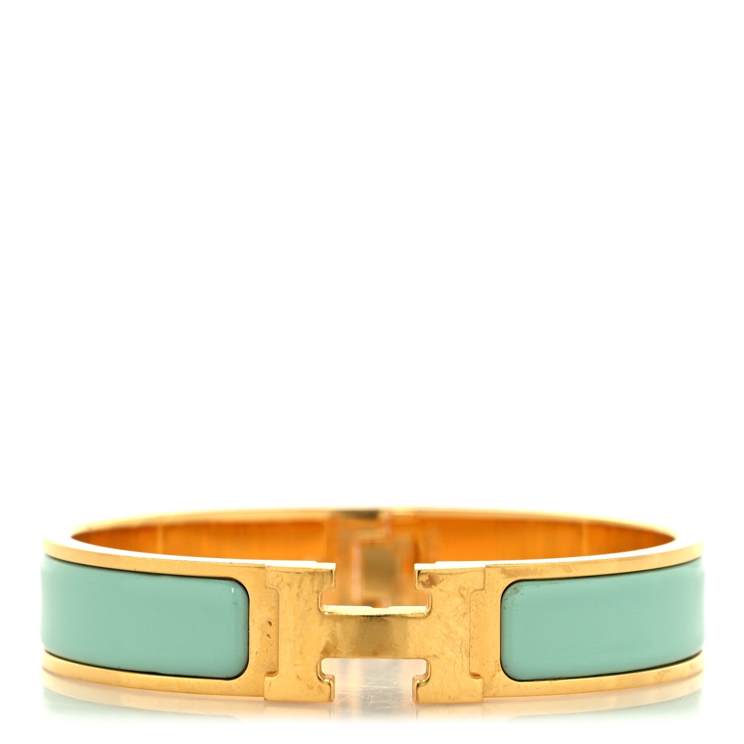 Enamel Narrow Clic Clac H Bracelet PM Aqua