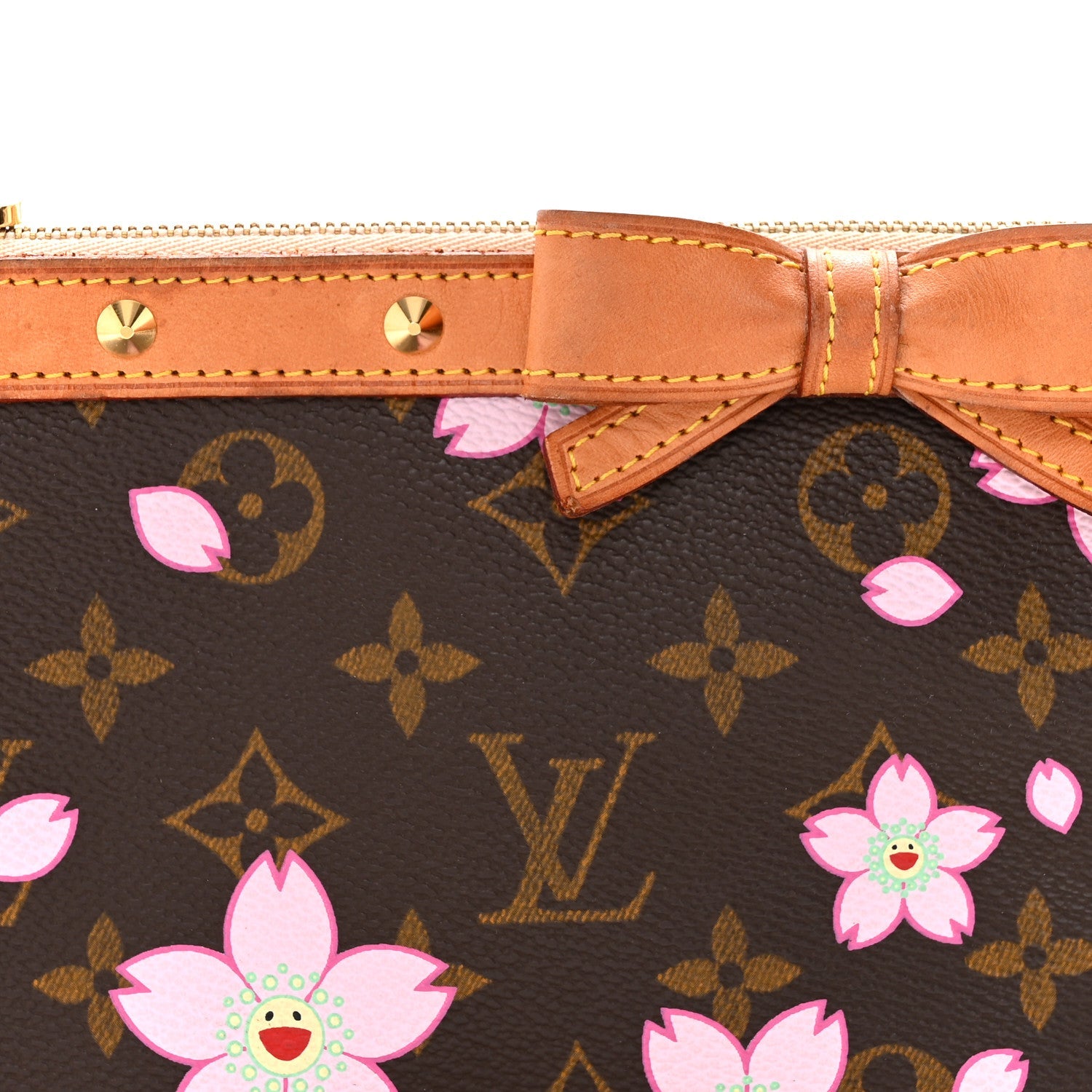 Monogram Cherry Blossom Pochette Accessories Brown