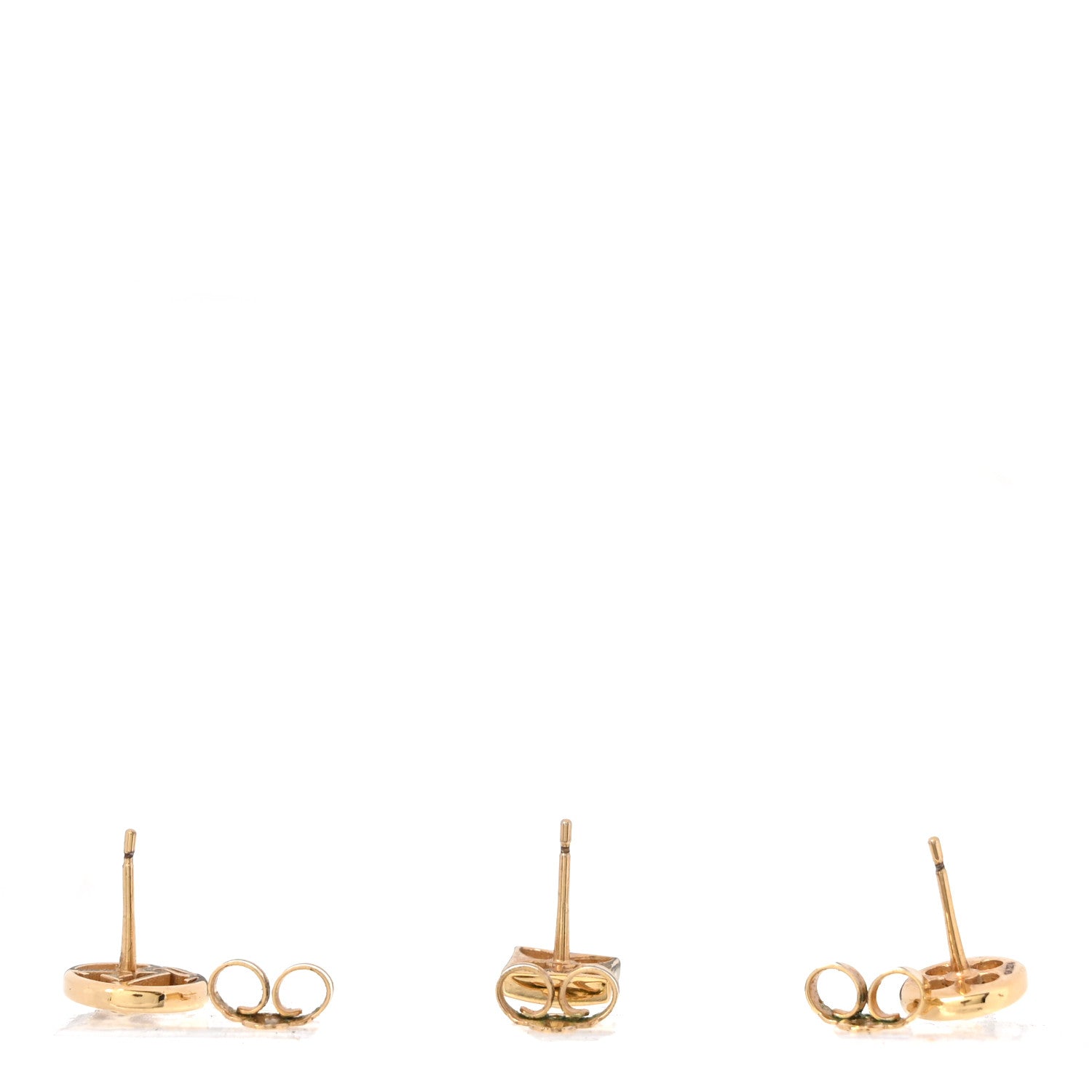 Metal Crazy In Lock Earrings Set Gold