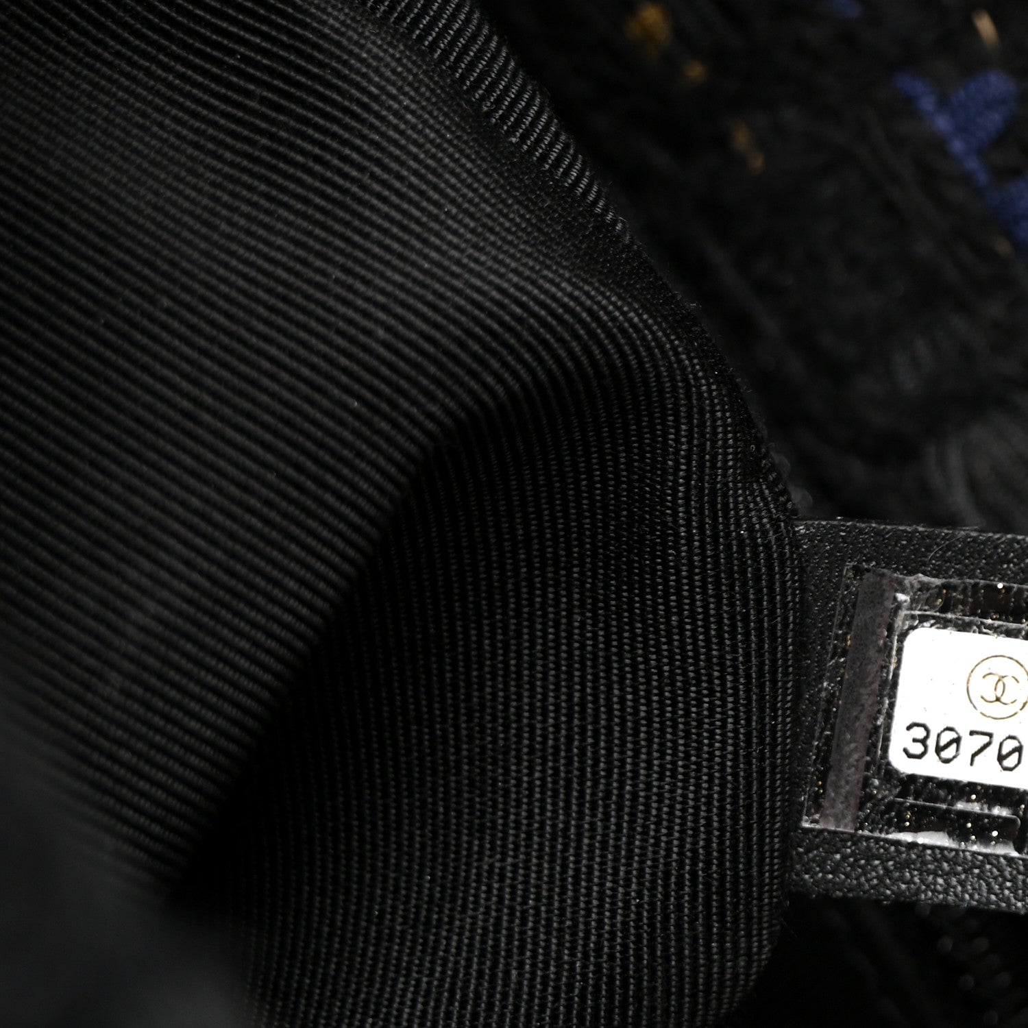 Tweed Quilted Medium Chanel 19 Flap Navy Blue Black