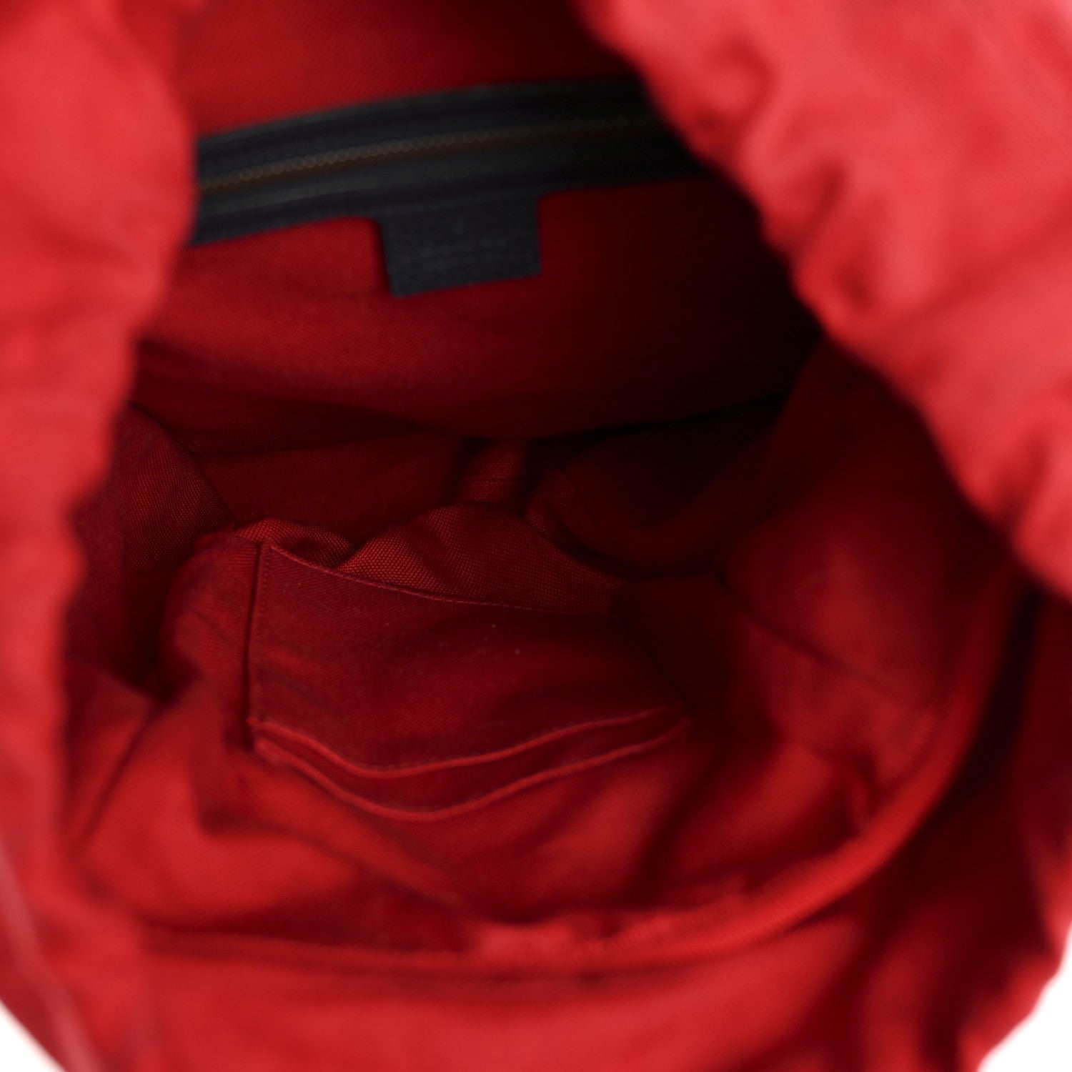 Covered Wool GG Monogram Small Double Buckle Backpack Navy Red