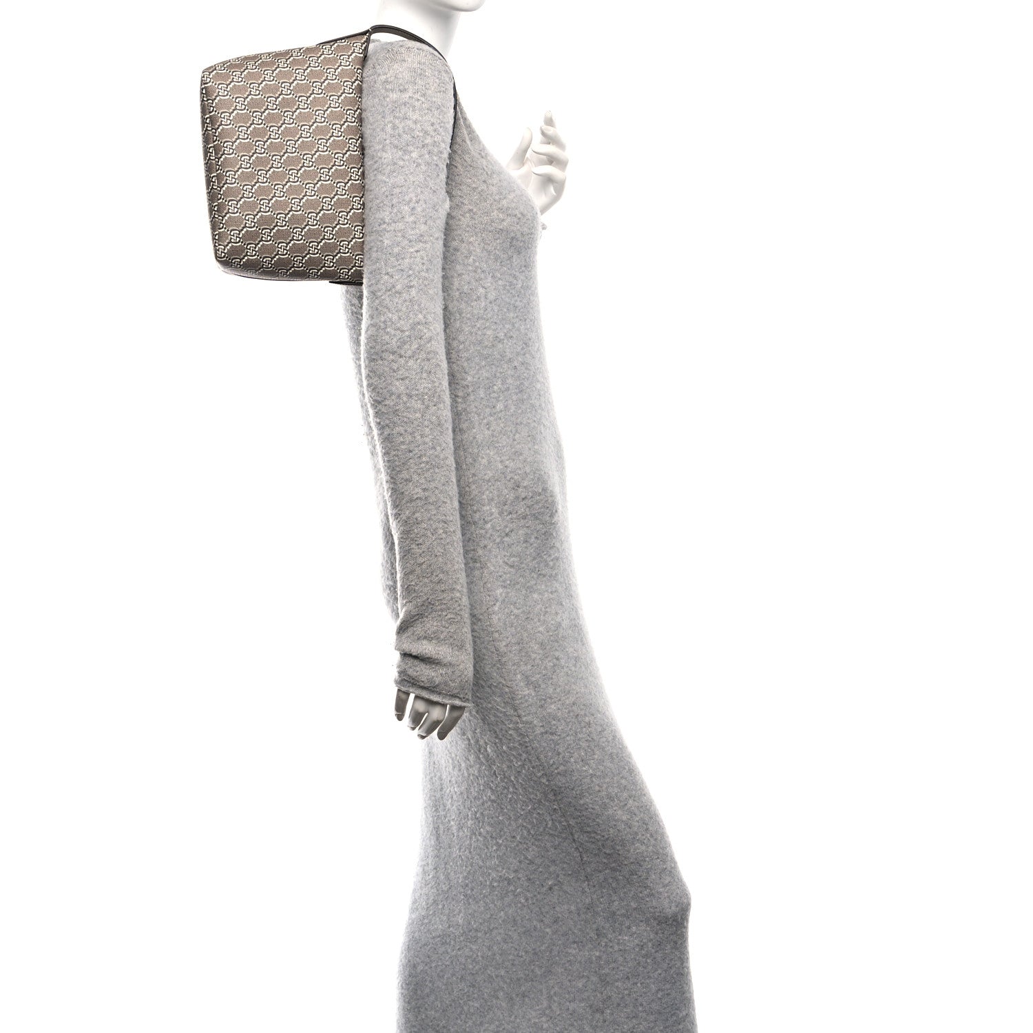 GG Shadow Monogram Super Mini Ophidia Shoulder Bag Taupe