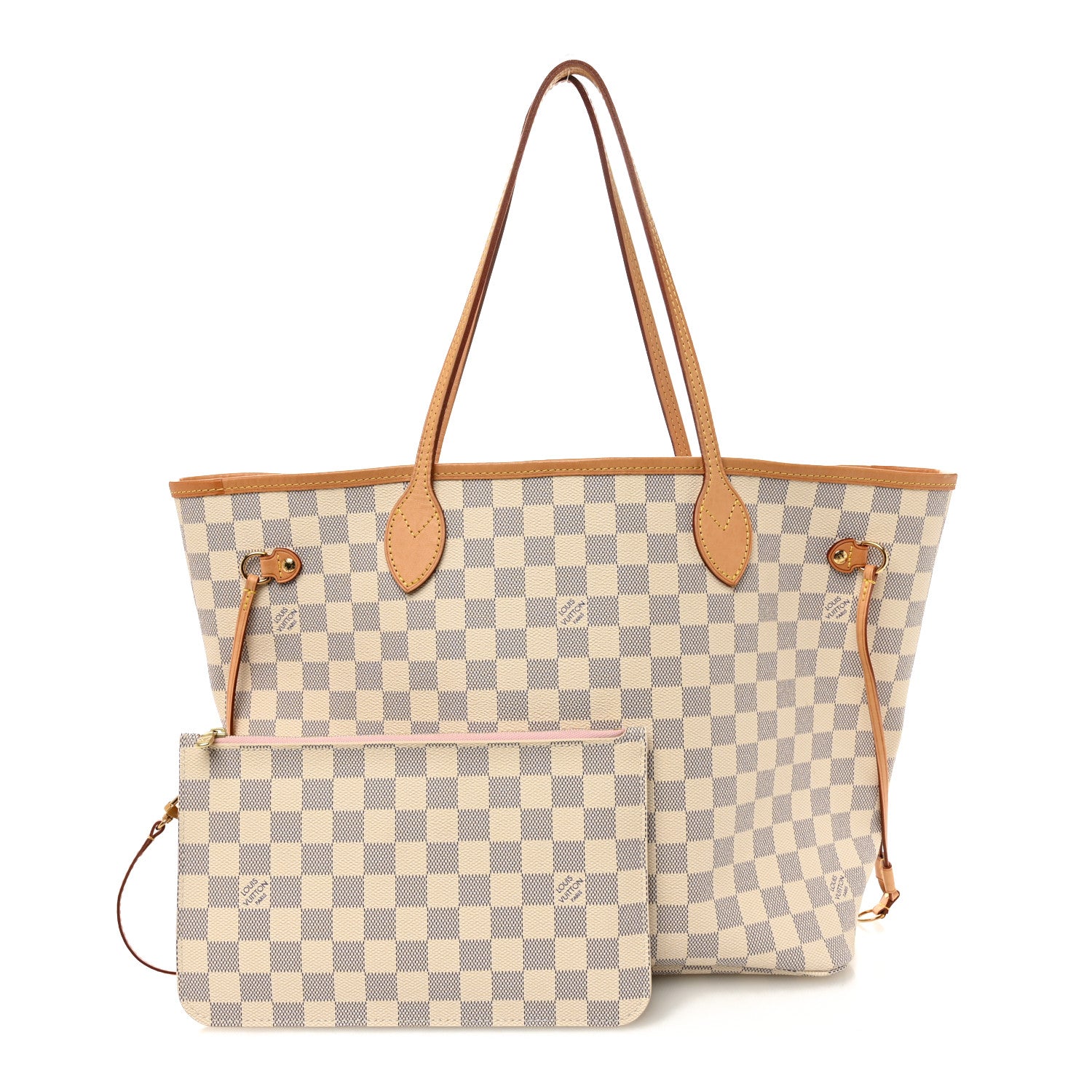 Damier Azur Neo Neverfull MM Rose Ballerine