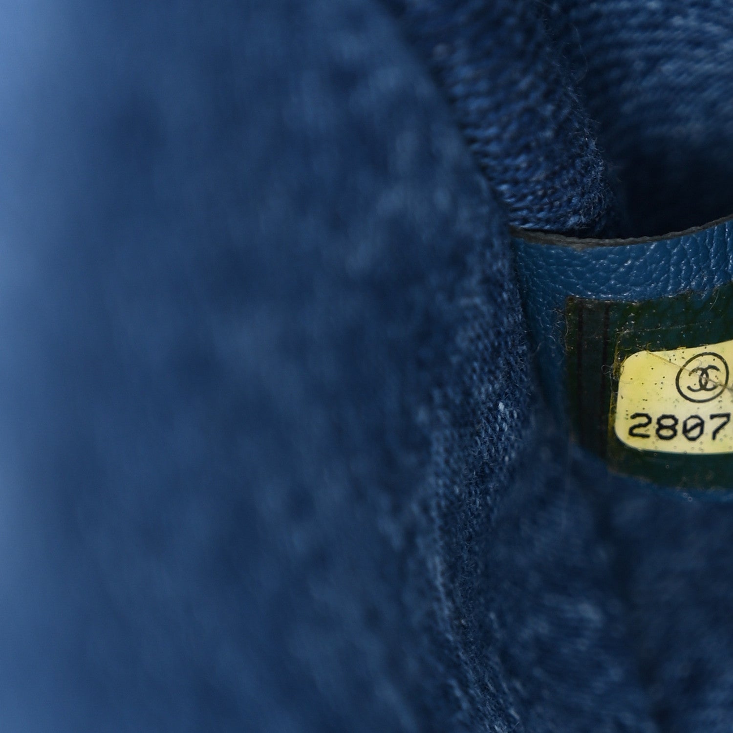 Denim Shearling Hieroglyph Flap Blue