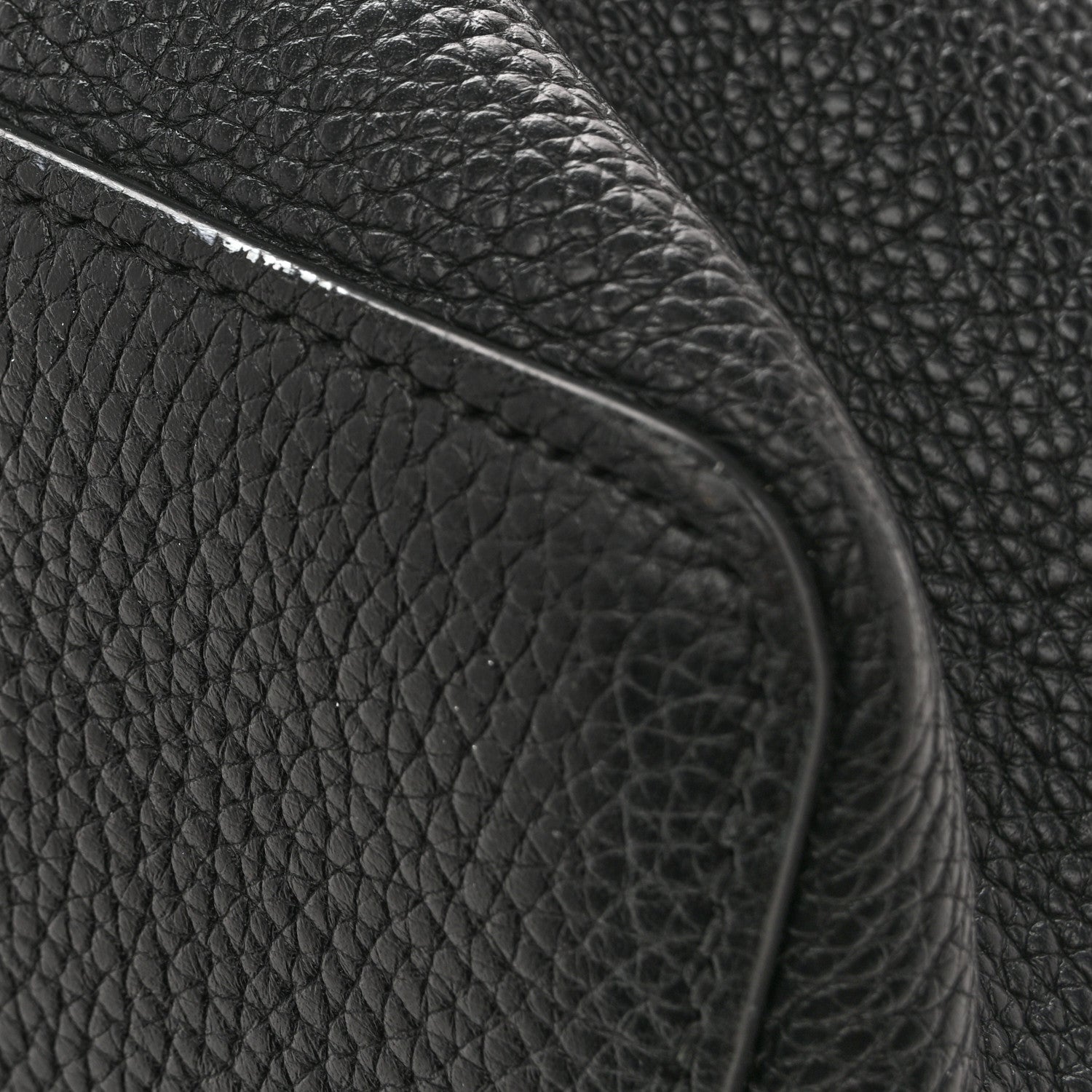 Pebbled Calfskin Large Soho Hobo Black