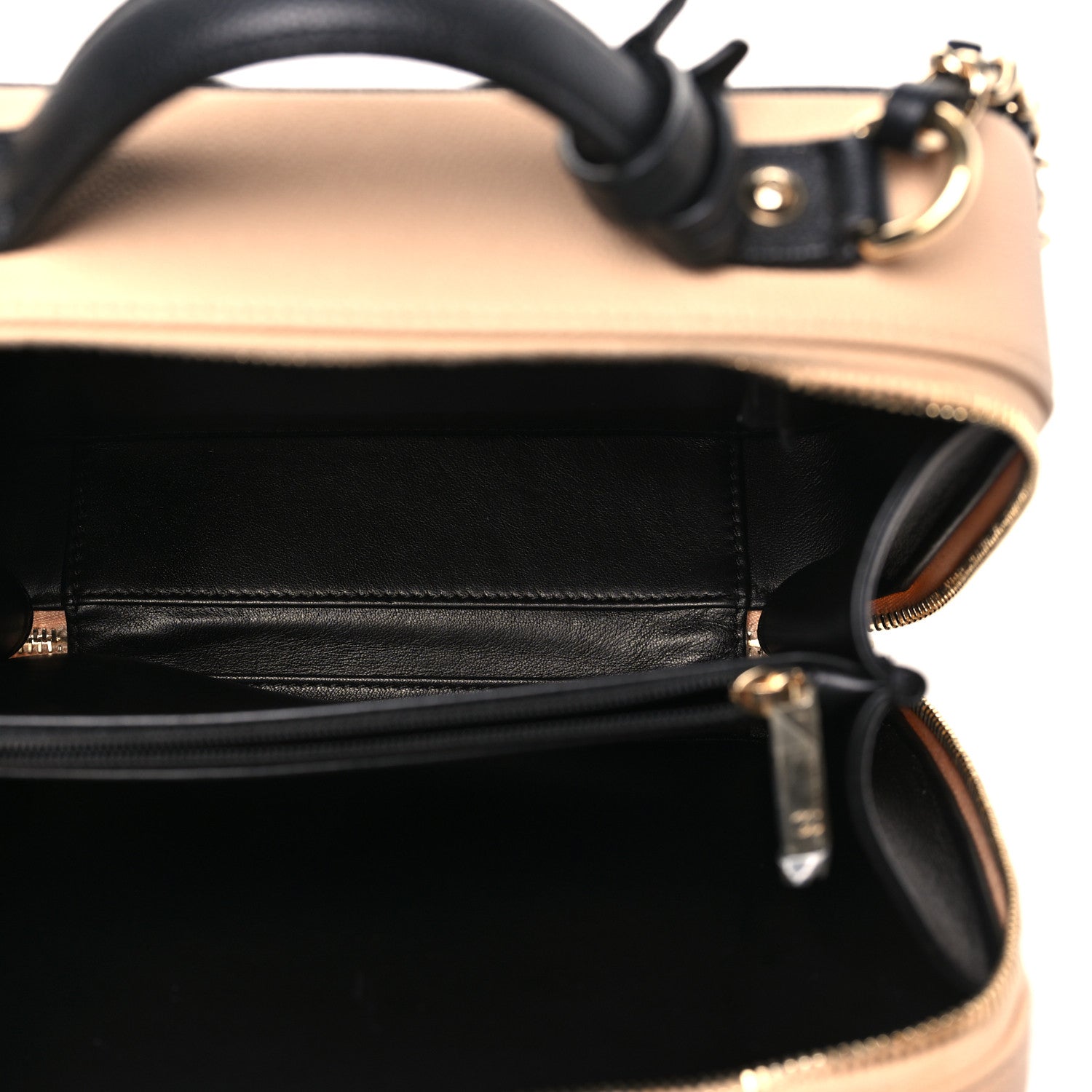 Caviar Quilted Medium CC Filigree Vanity Case Beige Black