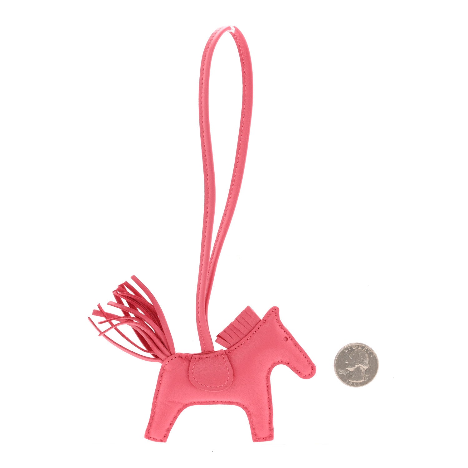 Milo Lambskin Grigri Rodeo Horse Bag Charm PM Rose Azalee