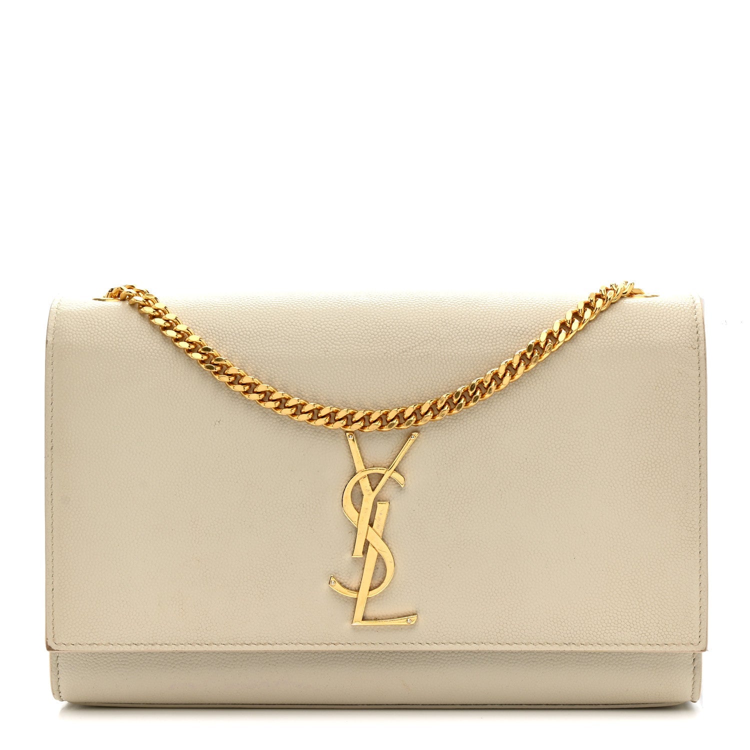 Grain De Poudre Medium Classic Monogram Kate Satchel Crema Soft
