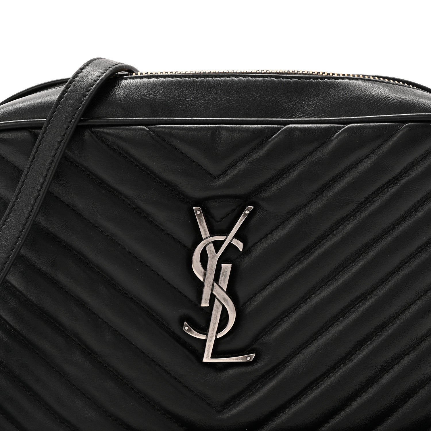 Calfskin Matelasse Monogram Lou Camera Bag Black