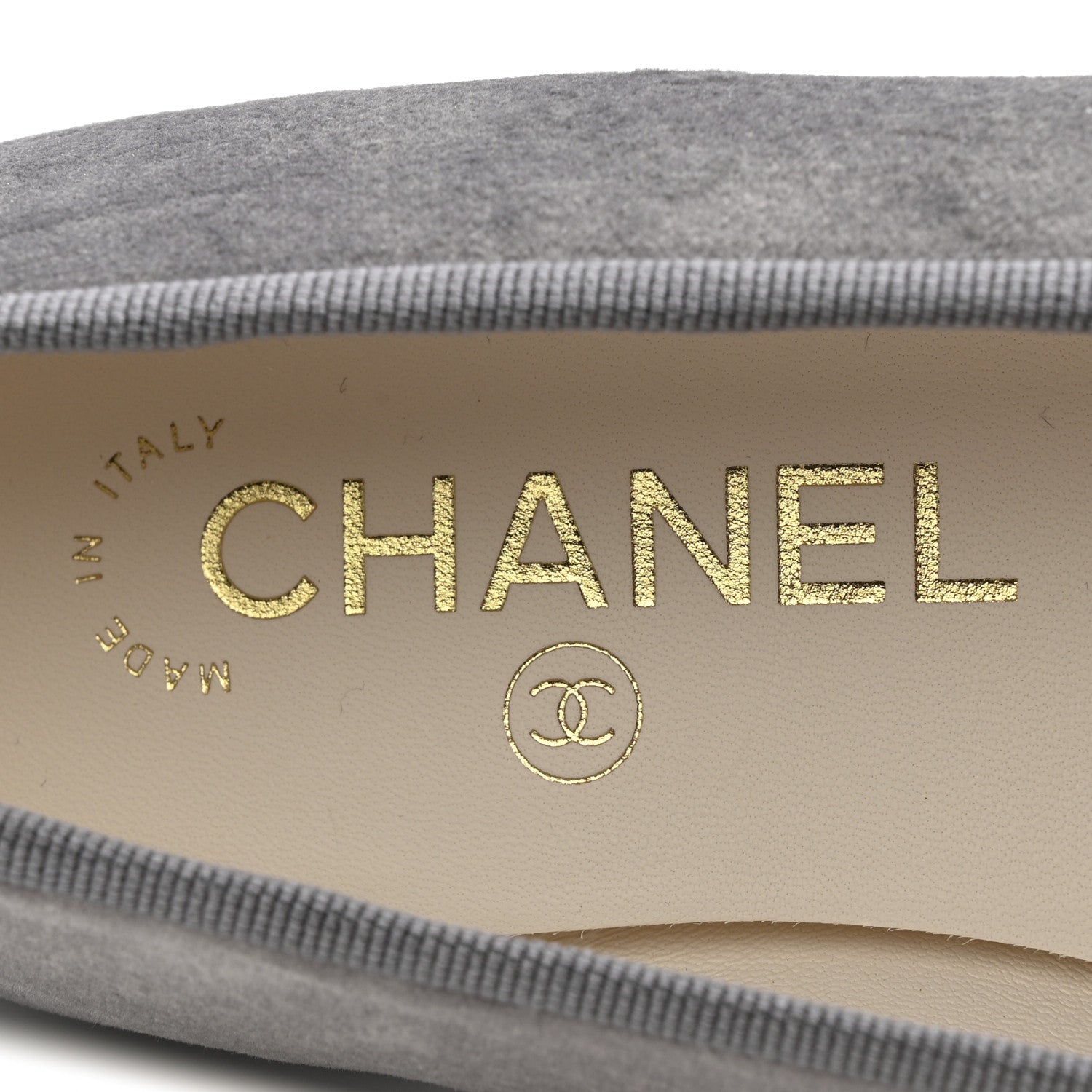 Velvet Cap Toe Ballerina Flats 36.5 Grey Green