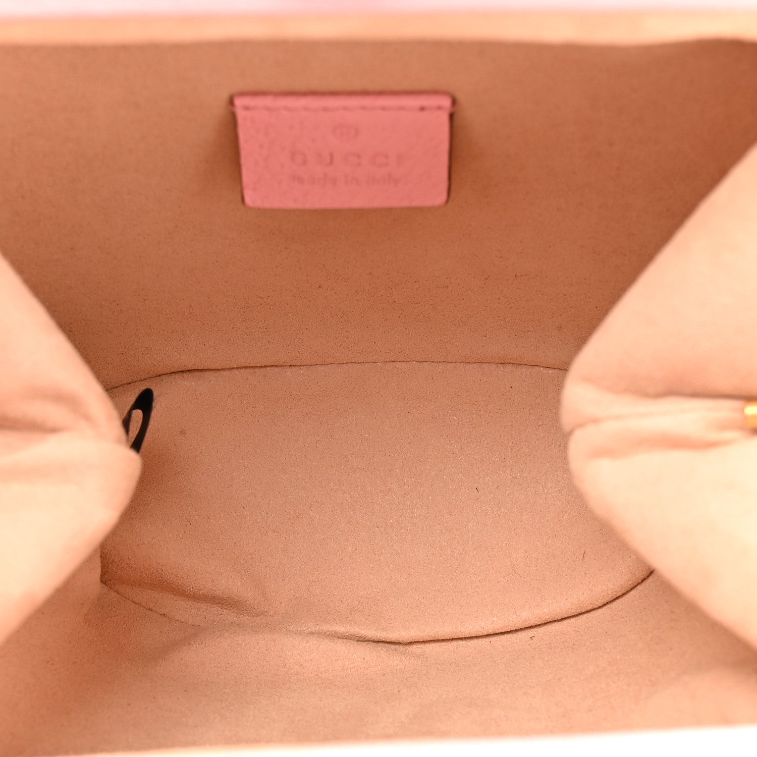 Textured Dollar Calfskin Bamboo Mini Marina Bucket Bag Wild Rose