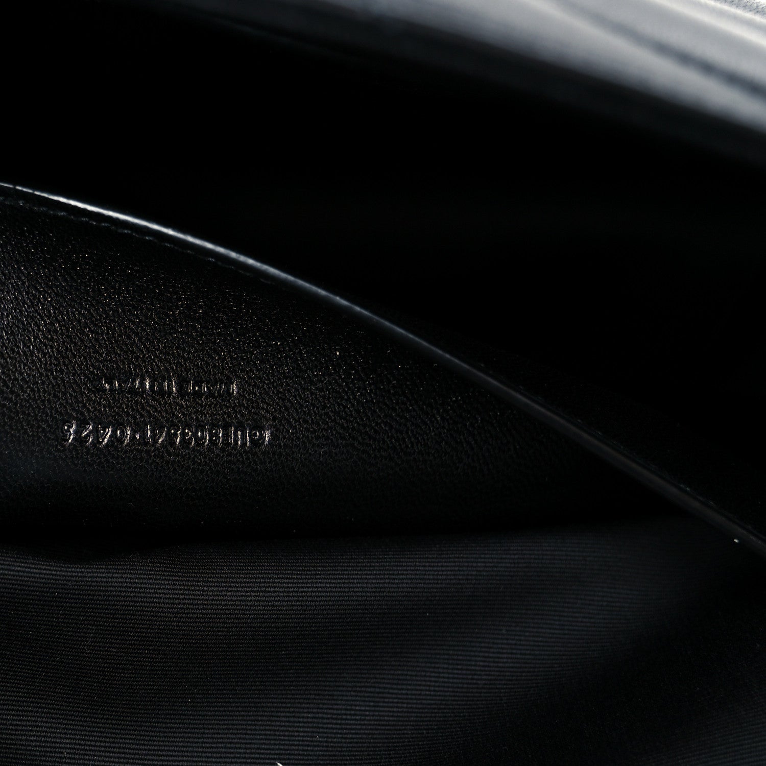 Lambskin Quilted Monogram Large LouLou Black