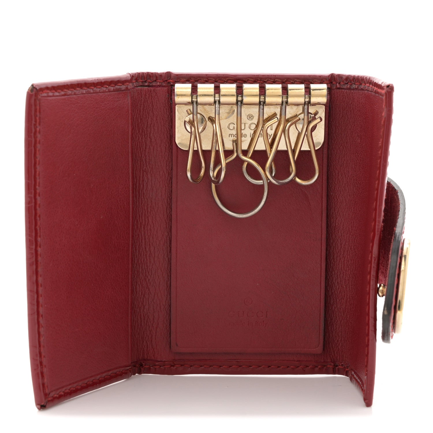 Patent Microguccissima Heart 6 Key Holder Case Red